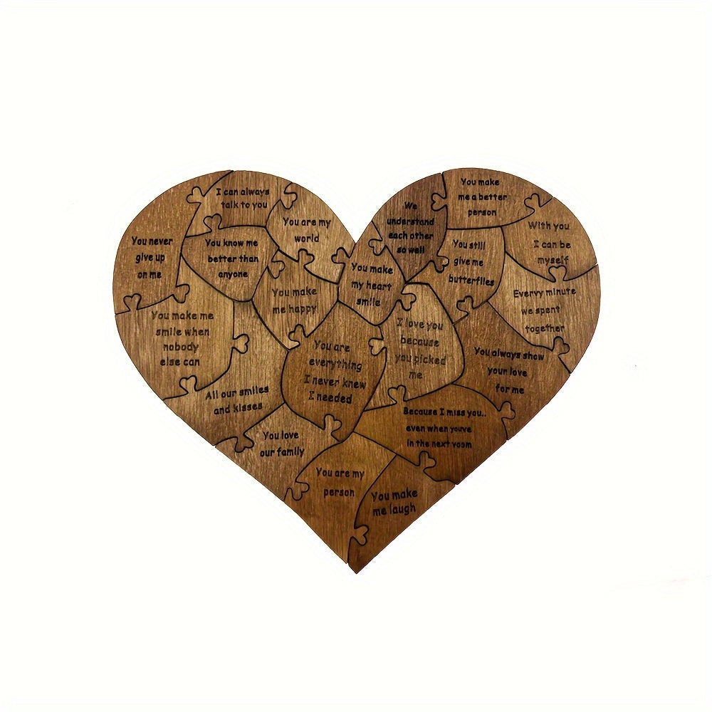 NNETM 20 Reasons Why I Love You Wooden Heart Puzzle-0