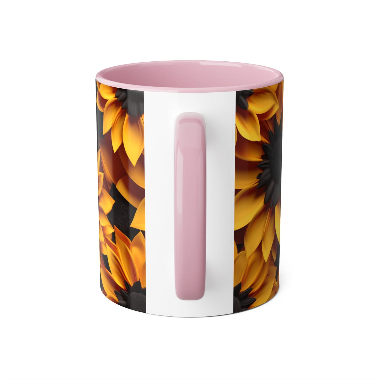 Sunflower Accent Mug - 11oz Floral Coffee Cup for Nature Lovers