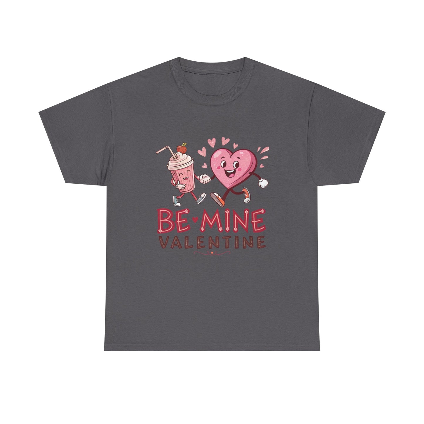 Valentine's Day Unisex Heavy Cotton Tee - 'Be Mine' Graphic T-Shirt - Resilient Mind Media