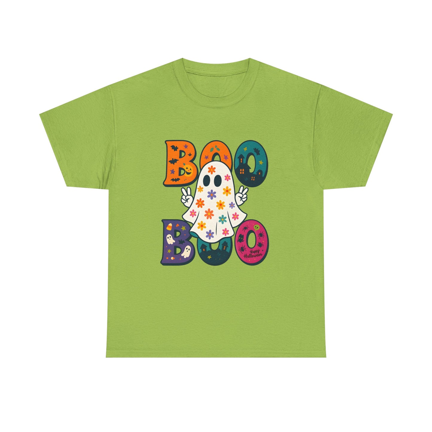 Boo Boo Ghost T-Shirt, Halloween Tee, Unisex Cotton Tee, Cute Halloween Shirt, Spooky Season Apparel, Fall Fashion - Resilient Mind Media