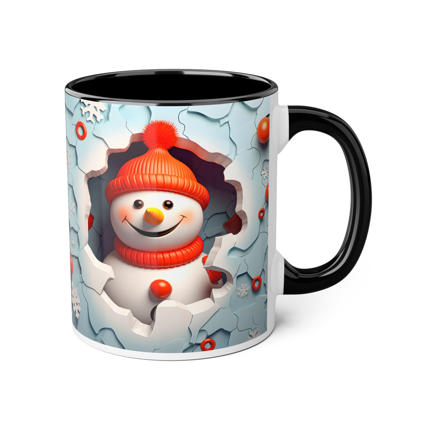 Winter Wonderland Accent Mug - 11oz Christmas Snowman Design - Resilient Mind Media
