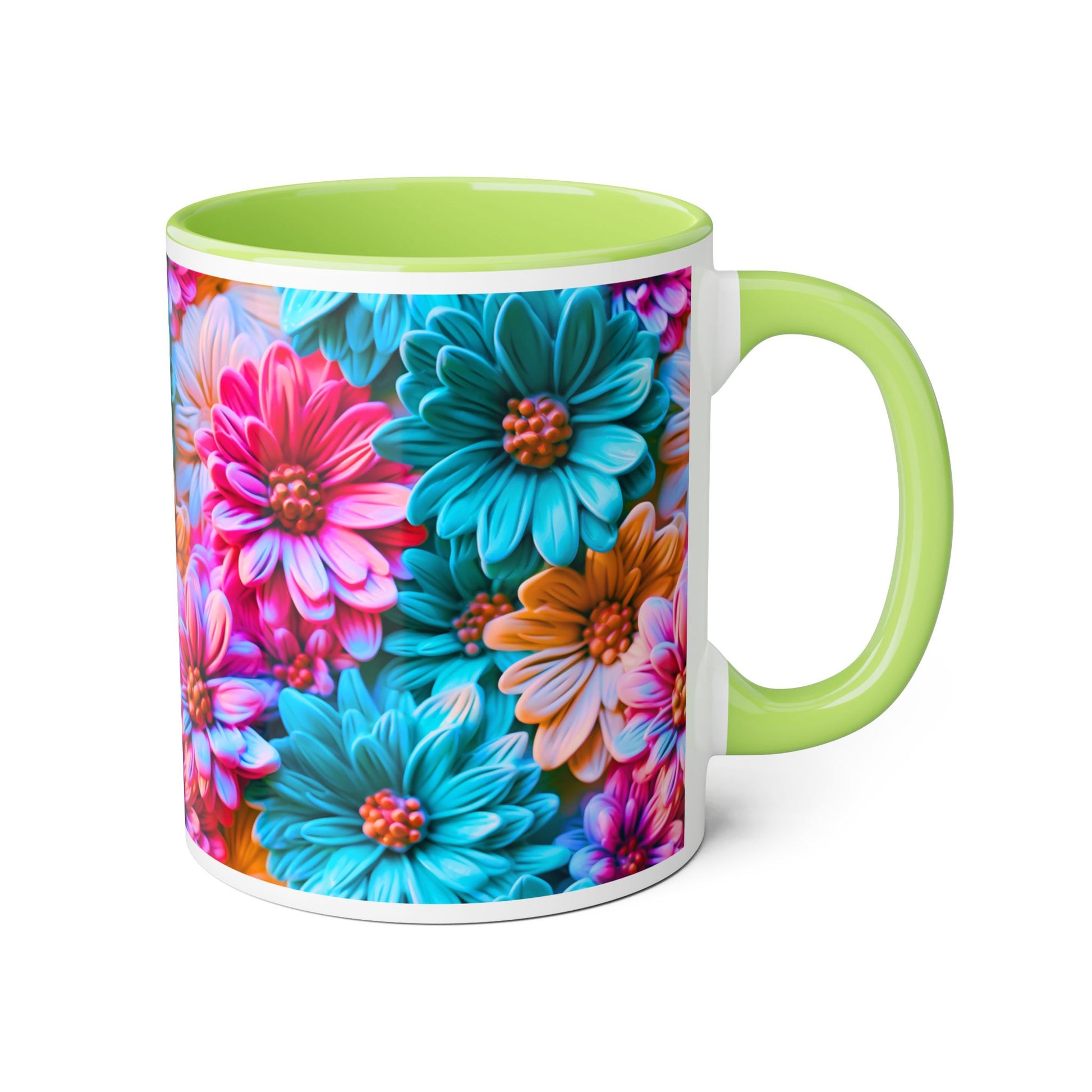 Vibrant Floral Accent Mug - 11oz Coffee Cup for Garden Lovers - Resilient Mind Media
