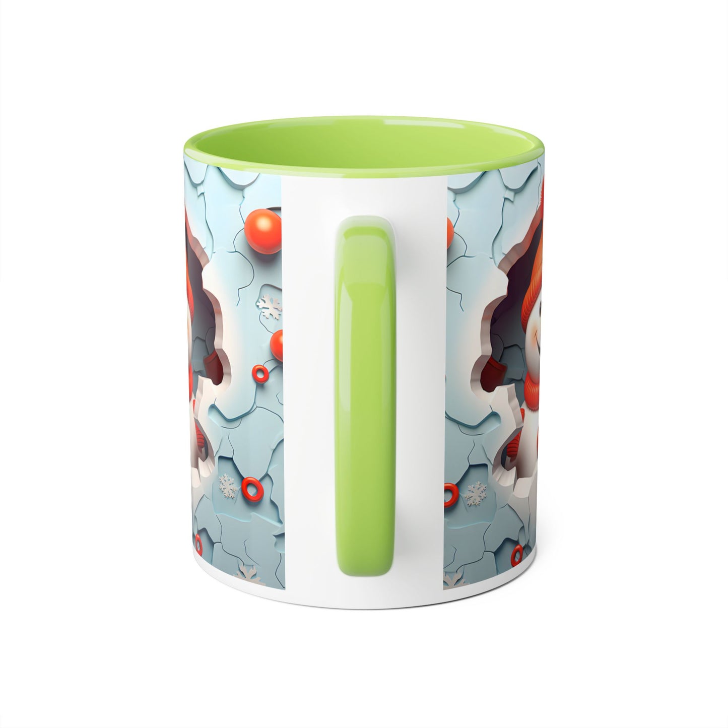 Winter Wonderland Accent Mug - 11oz Christmas Snowman Design - Resilient Mind Media