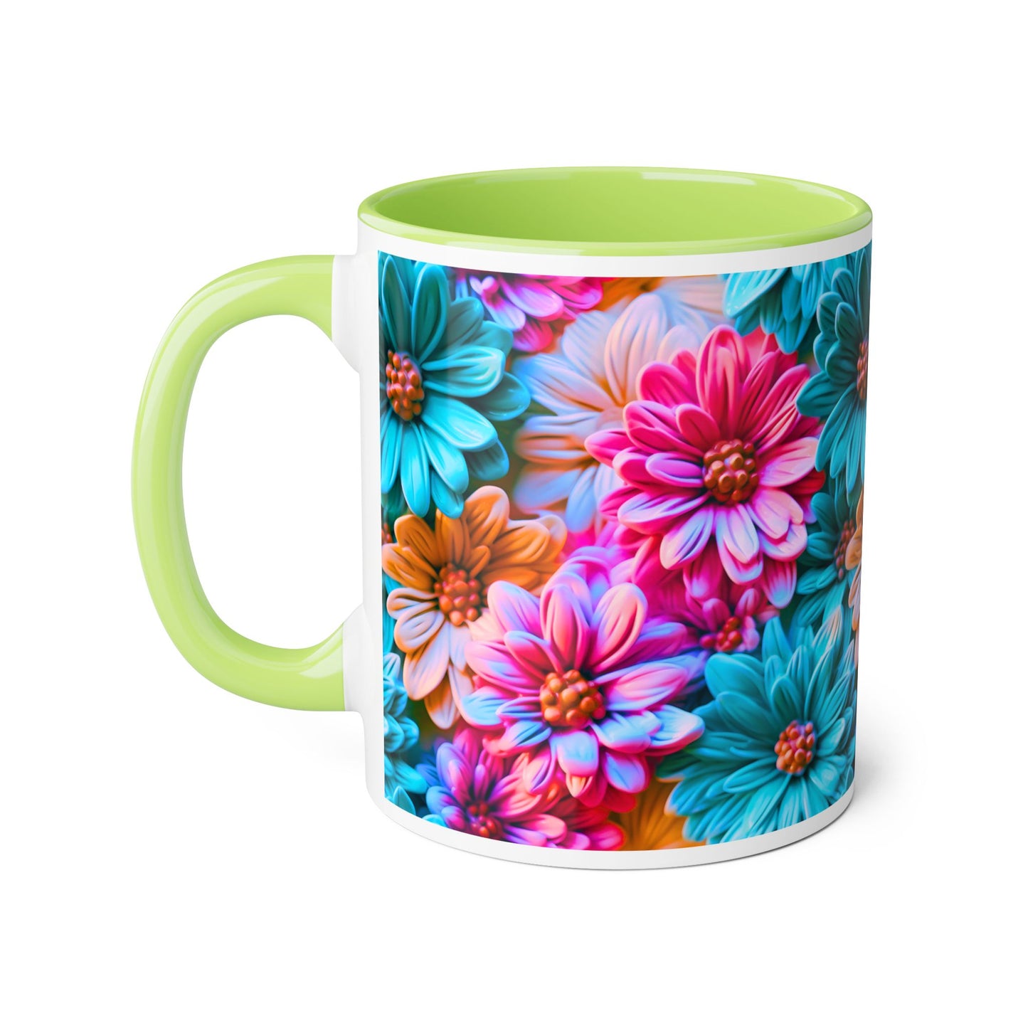 Vibrant Floral Accent Mug - 11oz Coffee Cup for Garden Lovers - Resilient Mind Media
