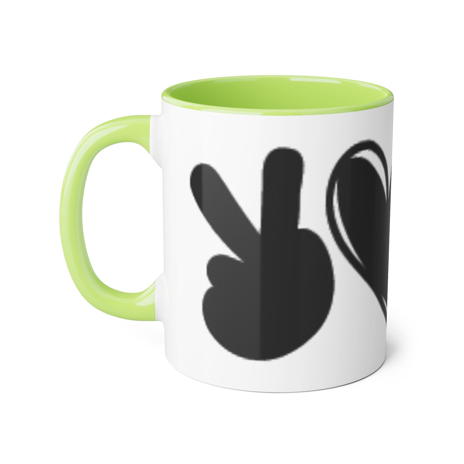 Chic Love Accent Mug - 11oz Black & White Design - Resilient Mind Media