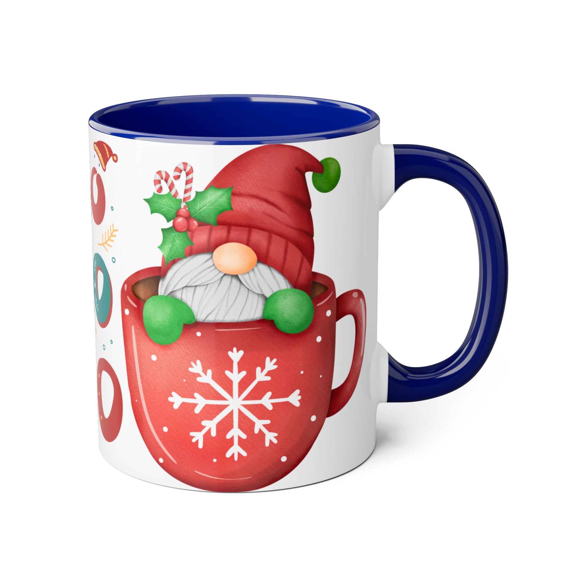 Festive Holiday Mug, Christmas Mug, Santa Coffee Cup, Winter Decor, Ho Ho Ho Gift - Resilient Mind Media