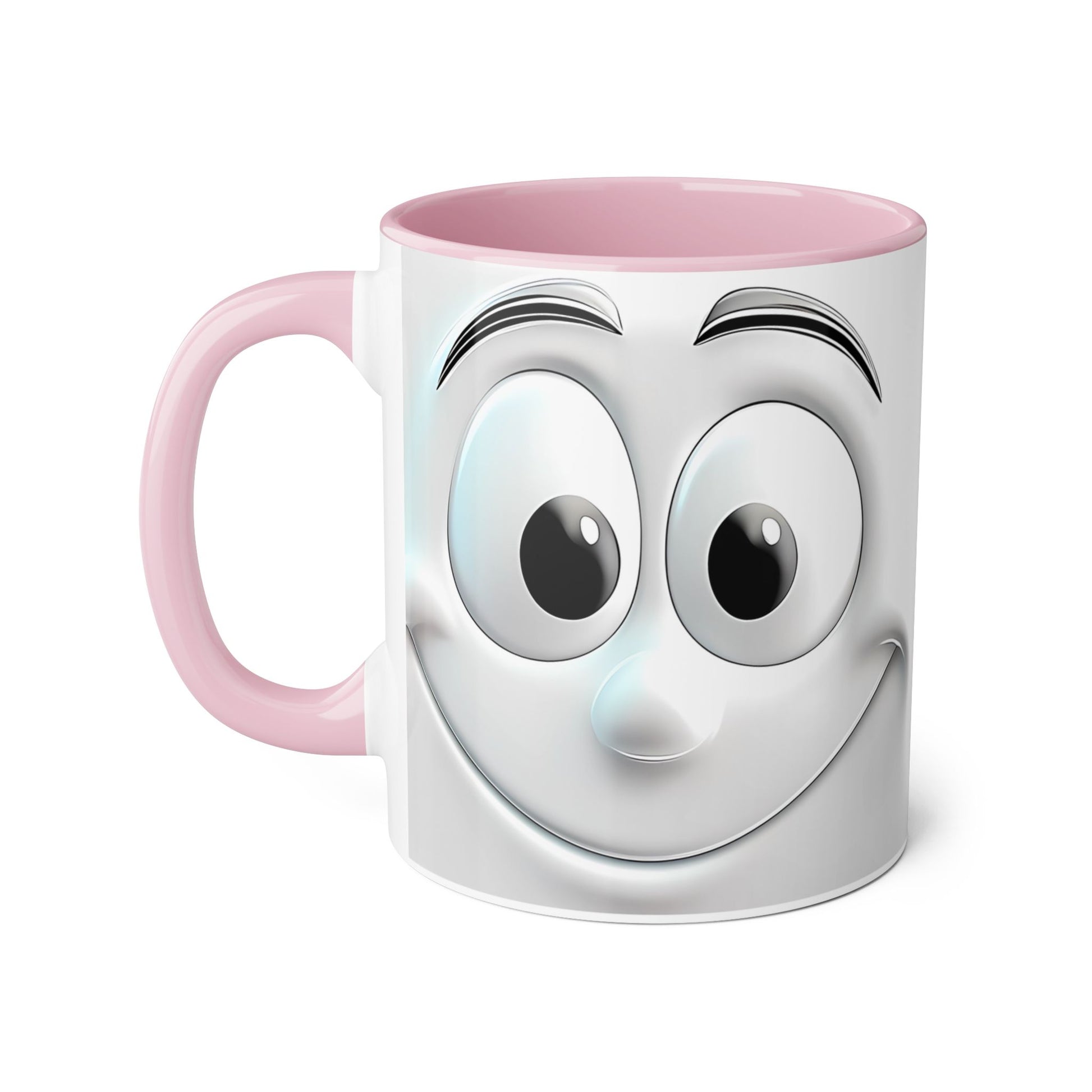 Cheerful Face Accent Mug - 11oz Coffee Cup for Daily Motivation - Resilient Mind Media