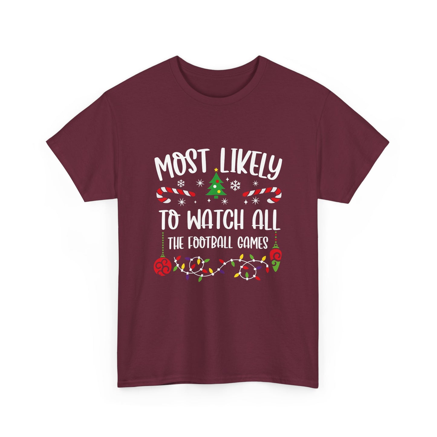MOST LIKELY TO GROUP T SHIRT Festive Candy Cane Christmas Tee - Resilient Mind Media