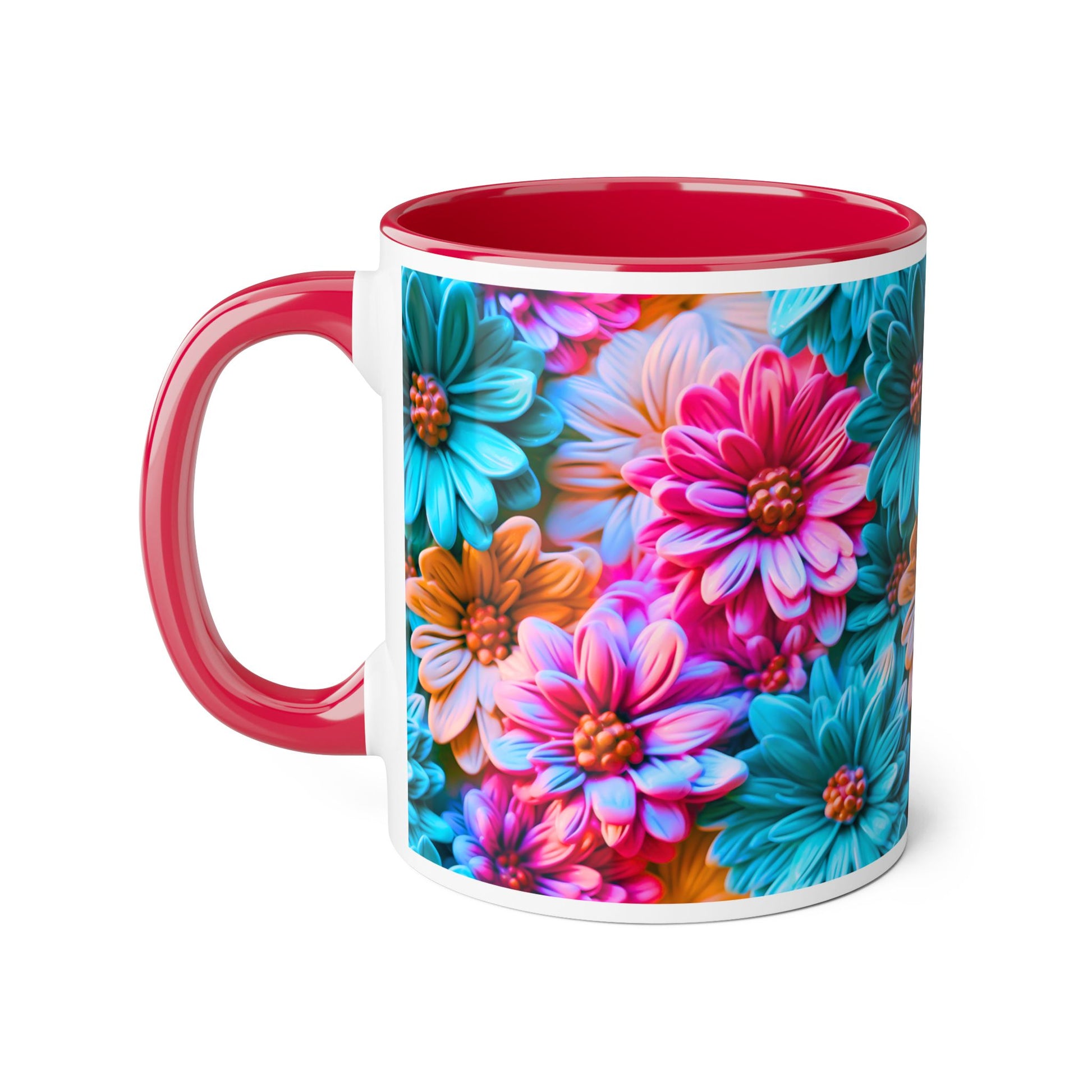 Vibrant Floral Accent Mug - 11oz Coffee Cup for Garden Lovers - Resilient Mind Media