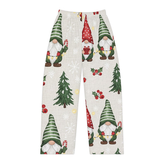 Holiday Gnome Women's Pajama Pants, Cozy Sleepwear, Christmas Gift, Festive Lounge Pants, Winter Celebration, AOP Print - Resilient Mind Media