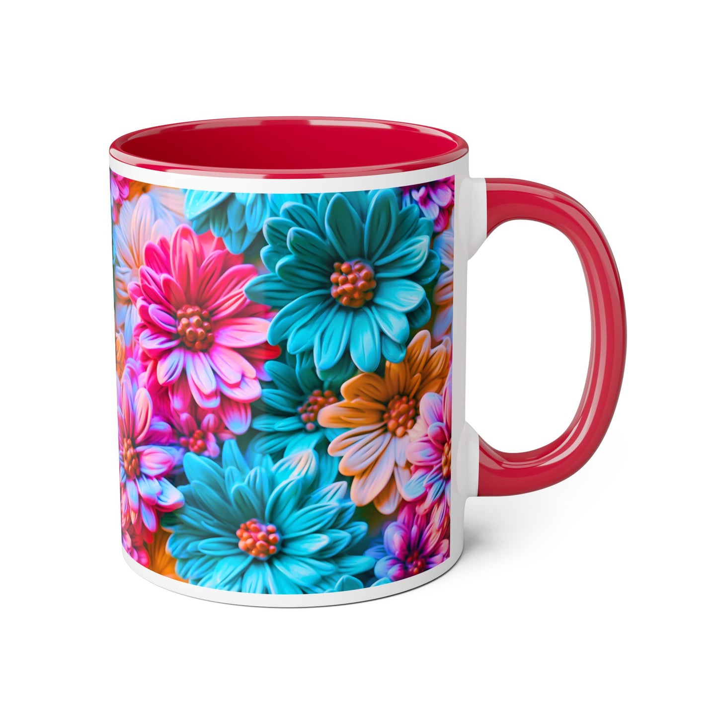 Vibrant Floral Accent Mug - 11oz Coffee Cup for Garden Lovers - Resilient Mind Media