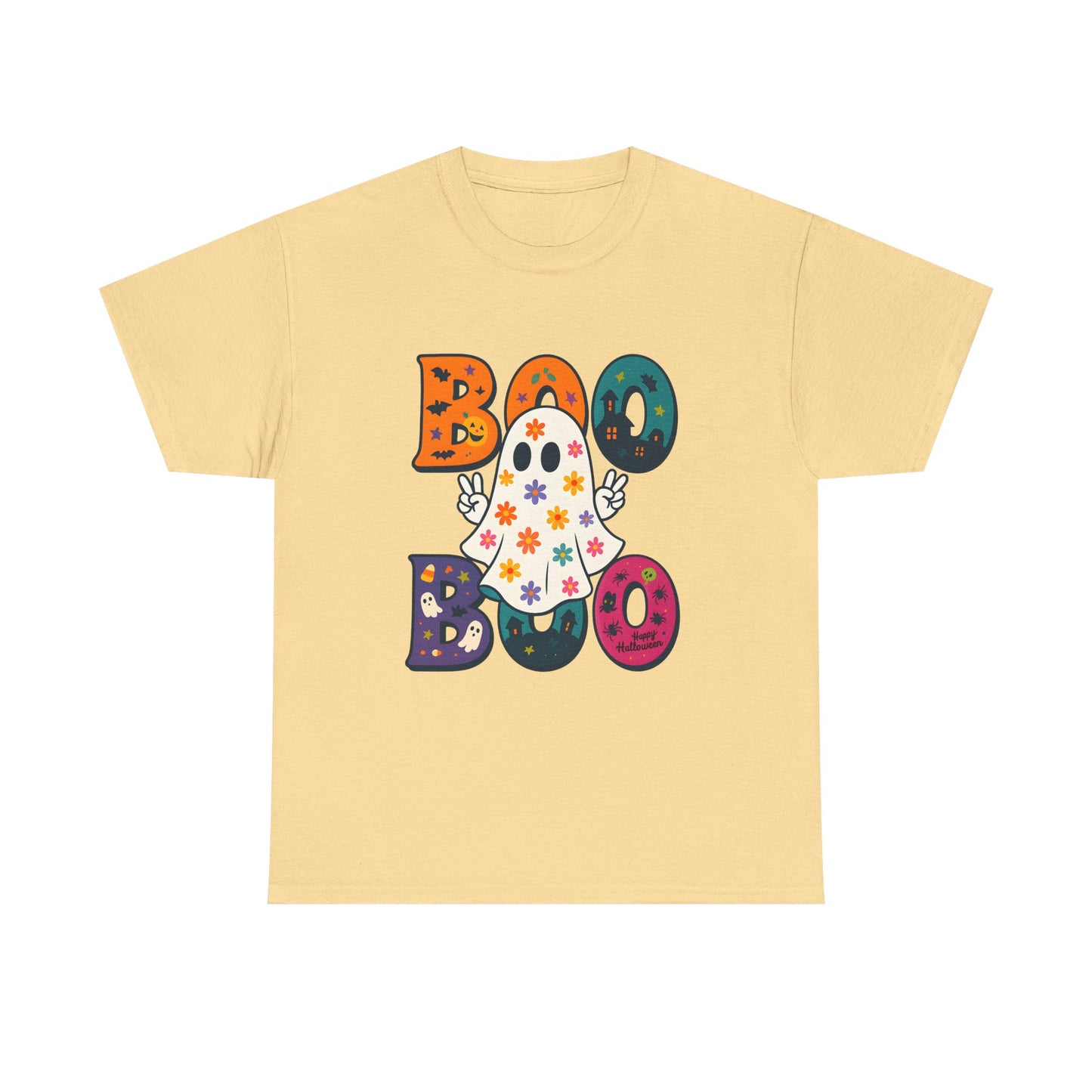 Boo Boo Ghost T-Shirt, Halloween Tee, Unisex Cotton Tee, Cute Halloween Shirt, Spooky Season Apparel, Fall Fashion - Resilient Mind Media