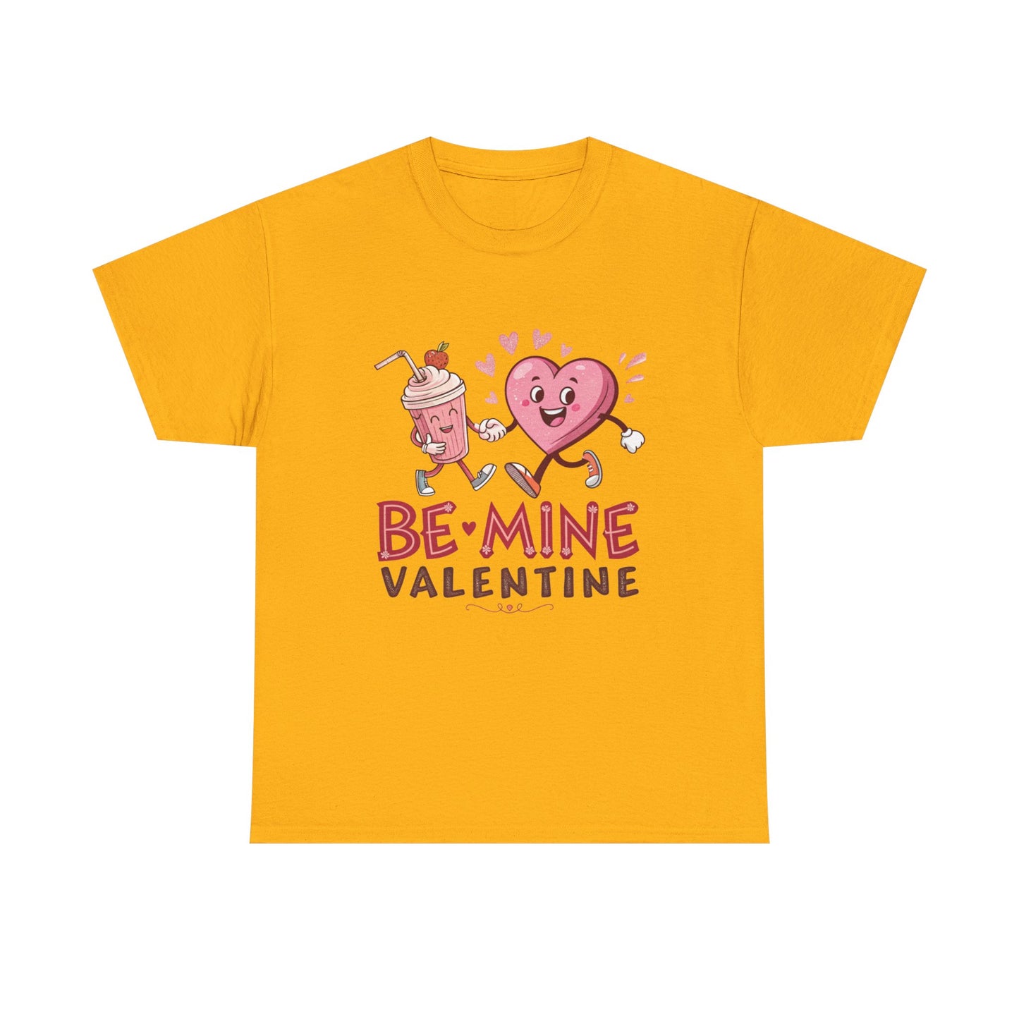 Valentine's Day Unisex Heavy Cotton Tee - 'Be Mine' Graphic T-Shirt - Resilient Mind Media