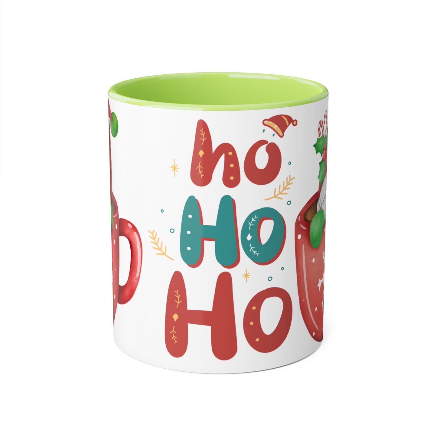 Festive Holiday Mug, Christmas Mug, Santa Coffee Cup, Winter Decor, Ho Ho Ho Gift - Resilient Mind Media