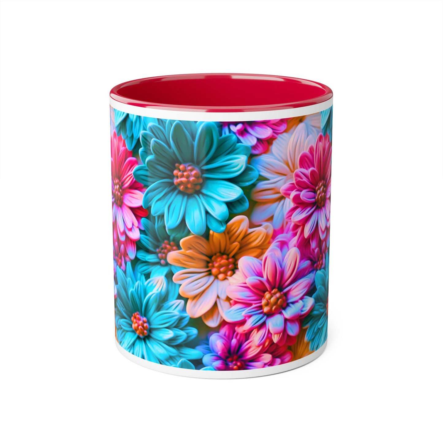 Vibrant Floral Accent Mug - 11oz Coffee Cup for Garden Lovers - Resilient Mind Media