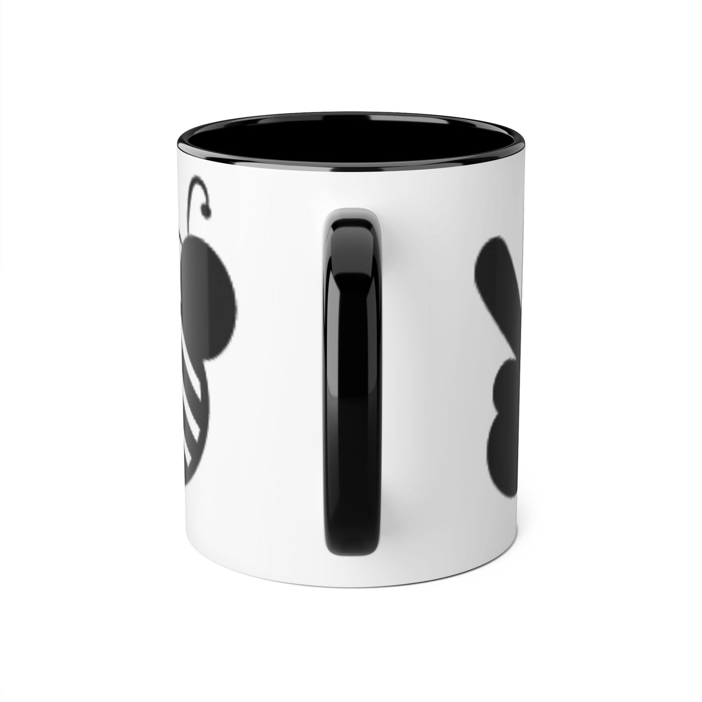 Chic Love Accent Mug - 11oz Black & White Design - Resilient Mind Media