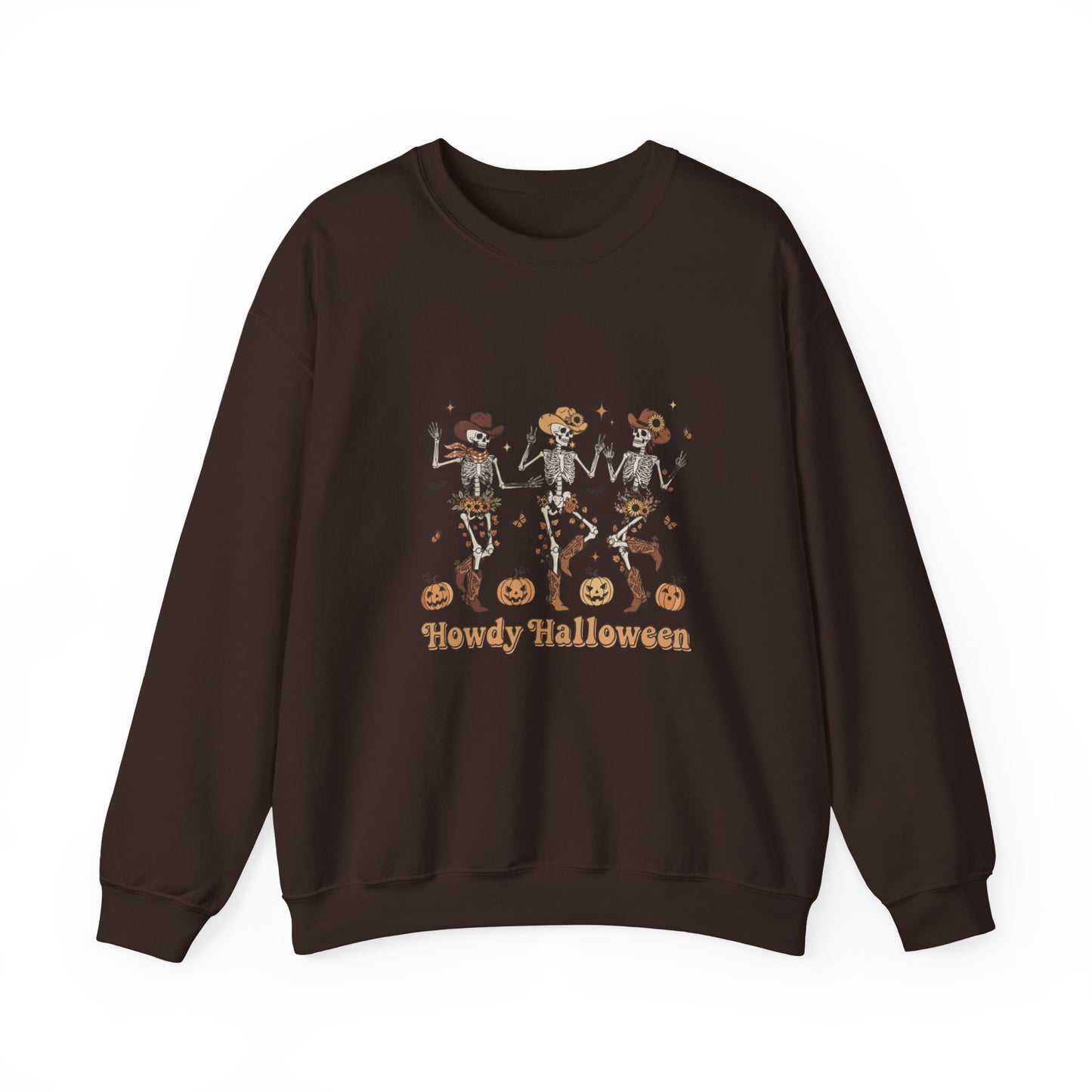 Halloween Skeleton Crewneck Sweatshirt, Unisex Fall Apparel, Casual Halloween Outfit, Spooky Season Sweatshirt, Gift for Halloween Lover