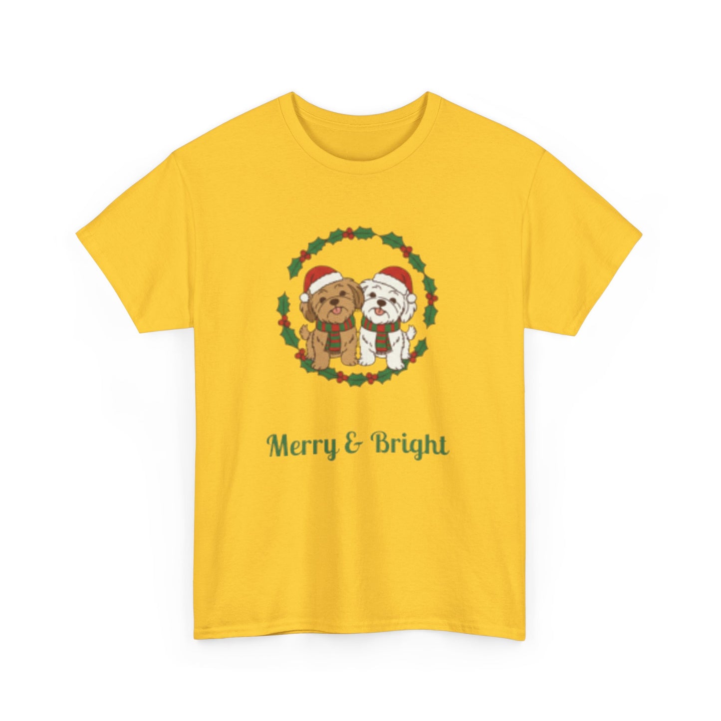 Unisex Holiday Tee, Merry & Bright Christmas Shirt, Cute Winter Clothing, Gift for Him/Her, Cozy Festive Apparel, Family Matching Tees - Resilient Mind Media