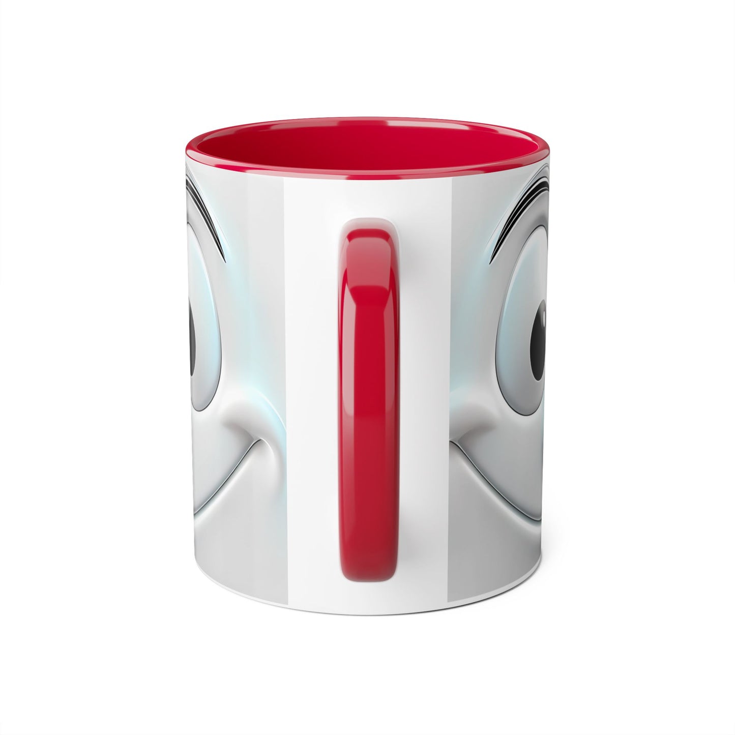 Cheerful Face Accent Mug - 11oz Coffee Cup for Daily Motivation - Resilient Mind Media