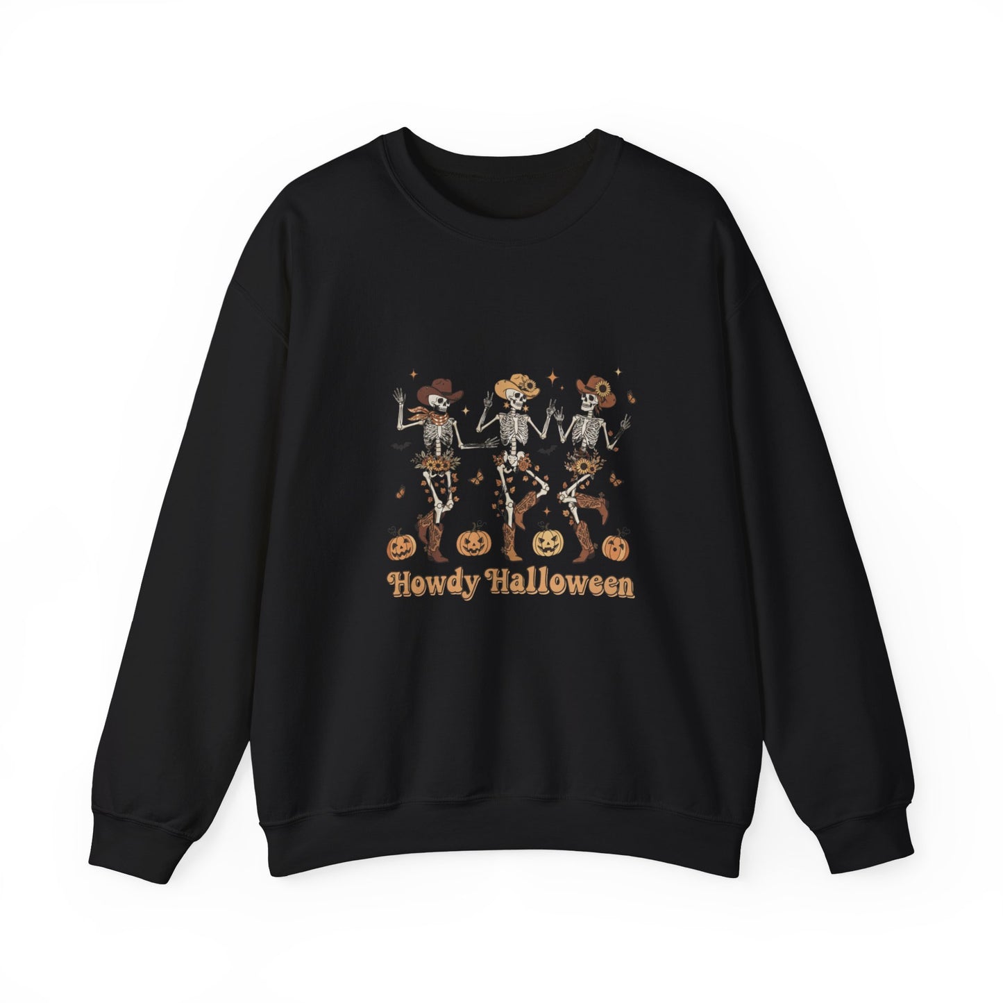 Halloween Skeleton Crewneck Sweatshirt, Unisex Fall Apparel, Casual Halloween Outfit, Spooky Season Sweatshirt, Gift for Halloween Lover