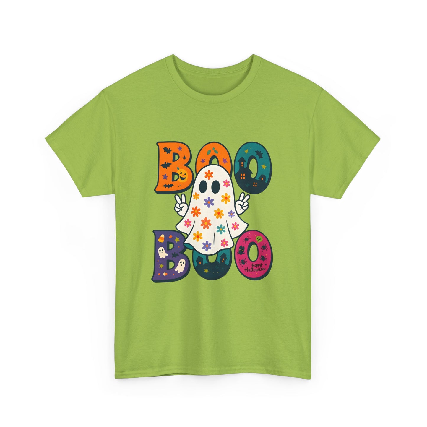Boo Boo Ghost T-Shirt, Halloween Tee, Unisex Cotton Tee, Cute Halloween Shirt, Spooky Season Apparel, Fall Fashion - Resilient Mind Media
