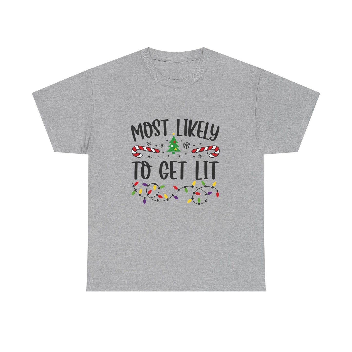 Holiday Humor T-Shirt, Fun Christmas Tee, Gift for Friends, Family Gathering Shirt, Get Lit Tee, Unisex Holiday Apparel - Resilient Mind Media