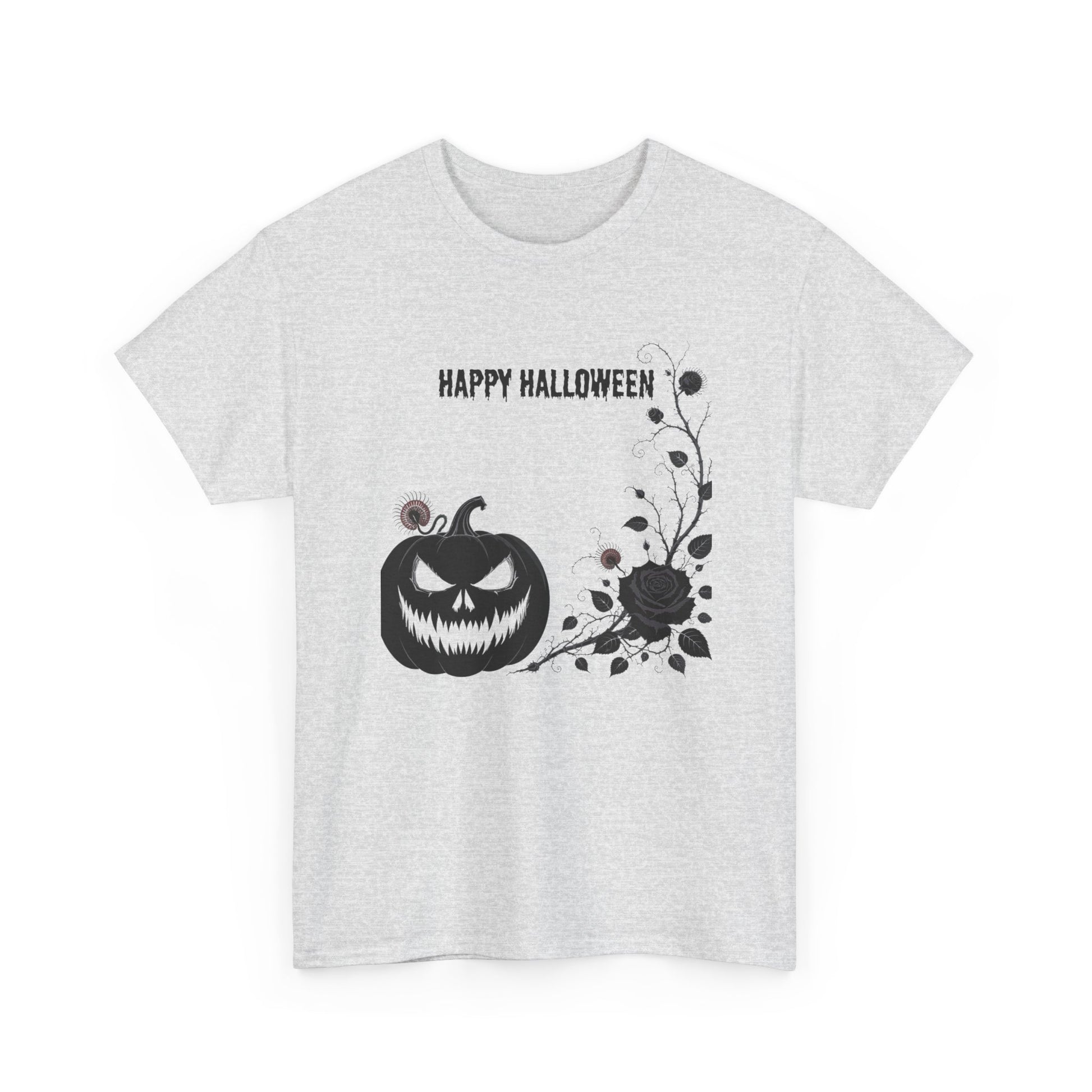 Halloween Unisex Heavy Cotton Tee, Spooky Shirt, Fall Fashion, Pumpkin Shirt, Halloween Celebration, Gothic Tee - Resilient Mind Media