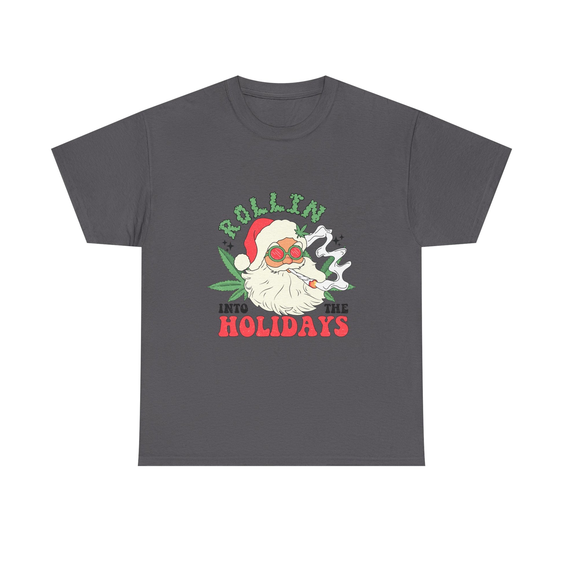 WEED FUNNY CANNABIS Rollin' into the Holidays Unisex Heavy Cotton Tee - Resilient Mind Media
