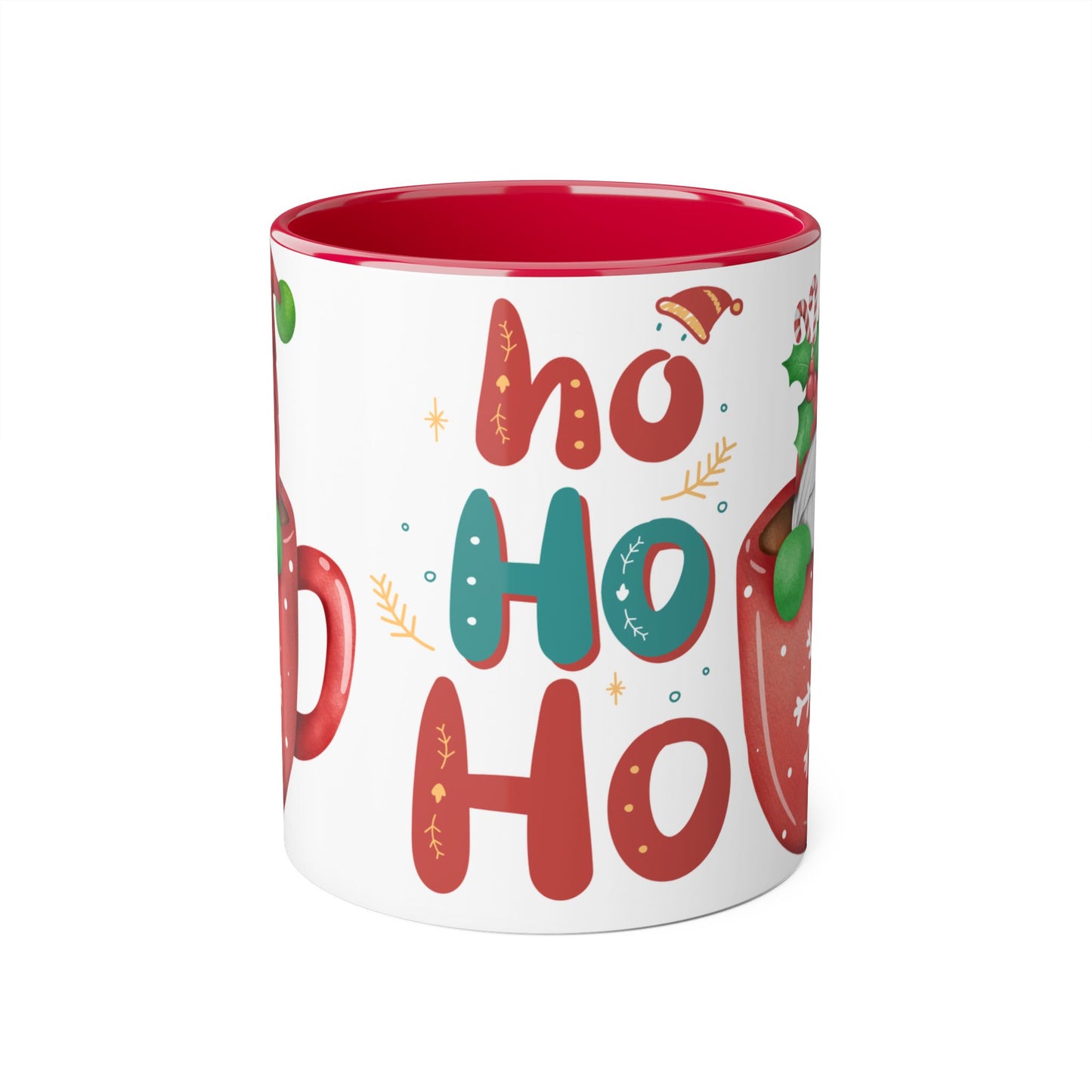 Festive Holiday Mug, Christmas Mug, Santa Coffee Cup, Winter Decor, Ho Ho Ho Gift - Resilient Mind Media