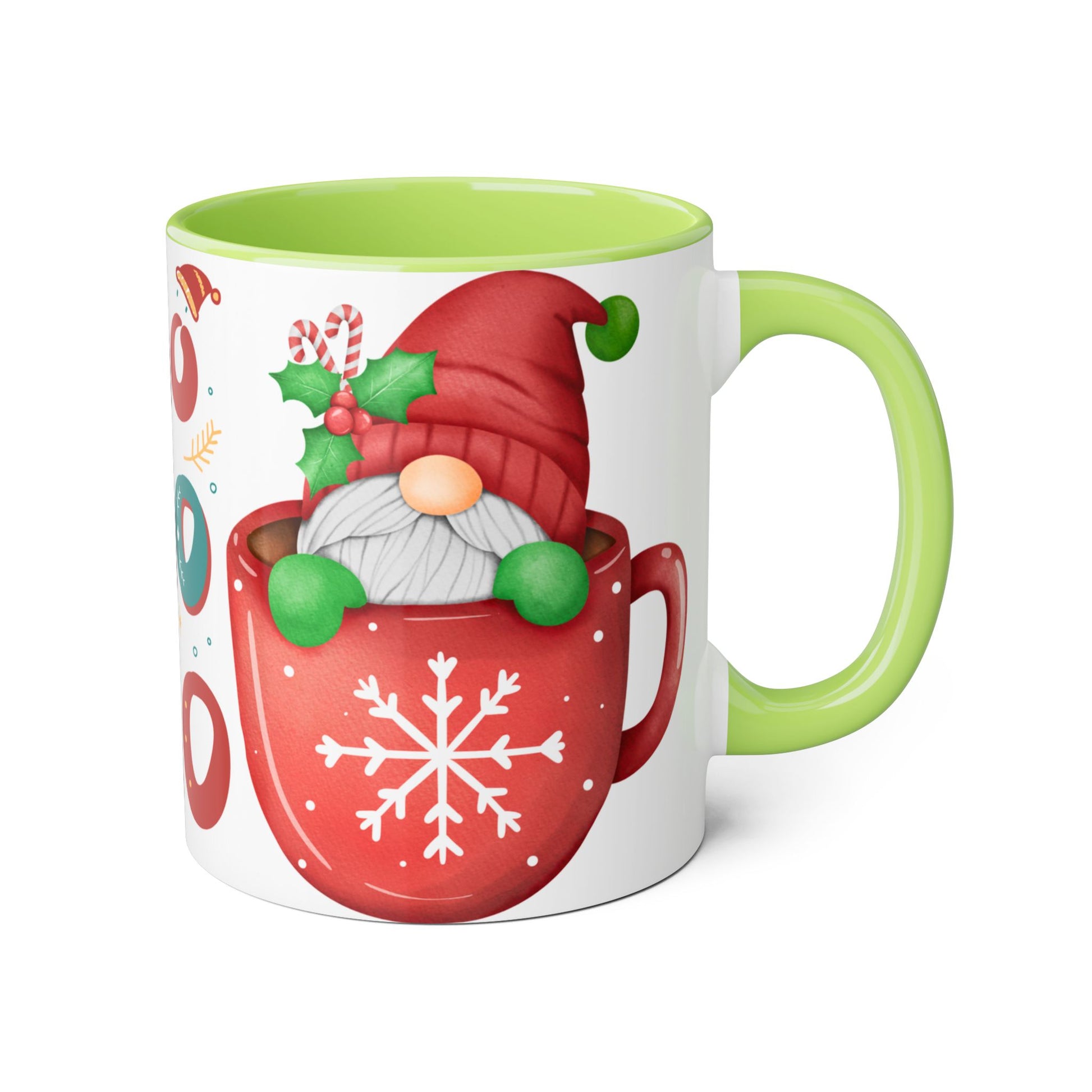 Festive Holiday Mug, Christmas Mug, Santa Coffee Cup, Winter Decor, Ho Ho Ho Gift - Resilient Mind Media