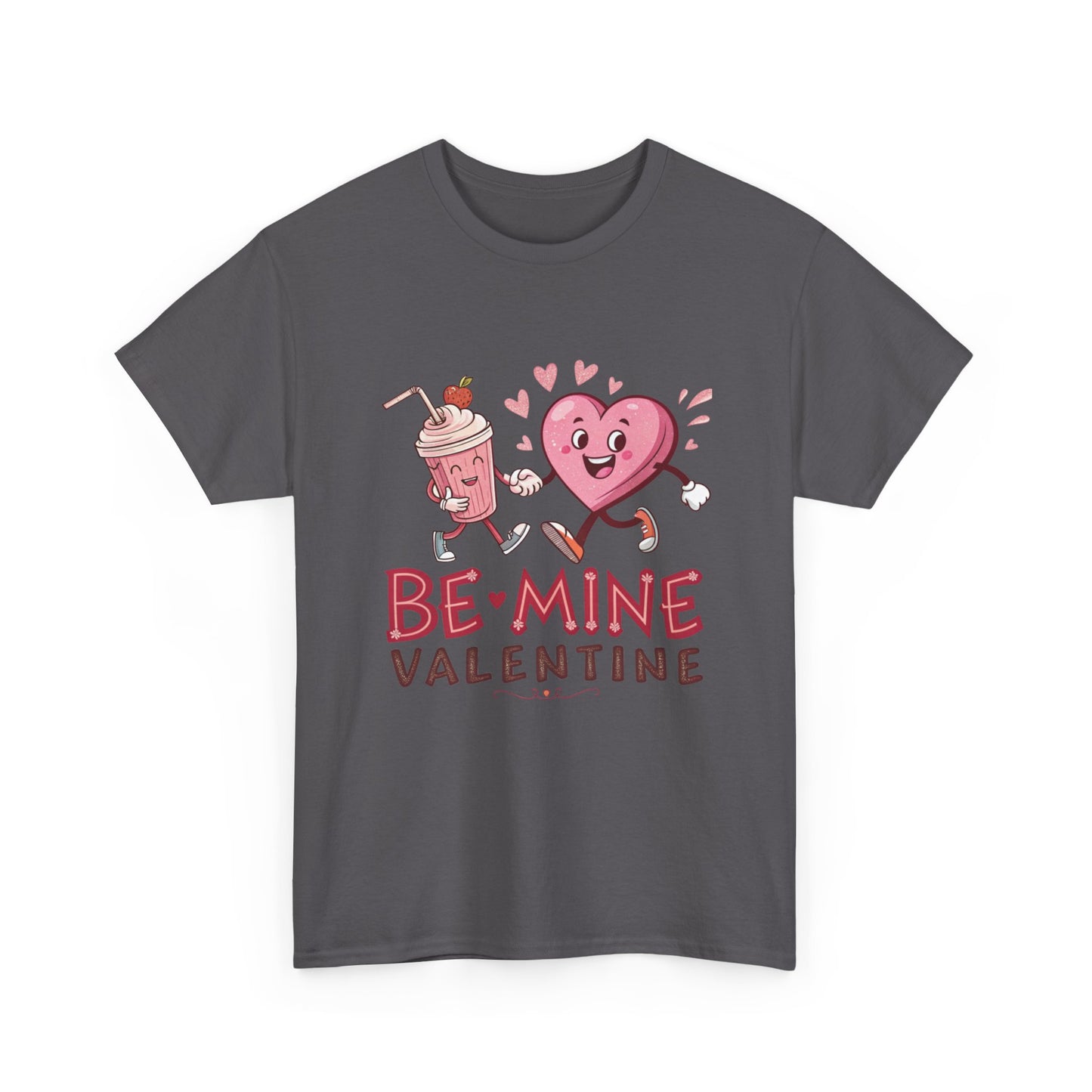 Valentine's Day Unisex Heavy Cotton Tee - 'Be Mine' Graphic T-Shirt - Resilient Mind Media