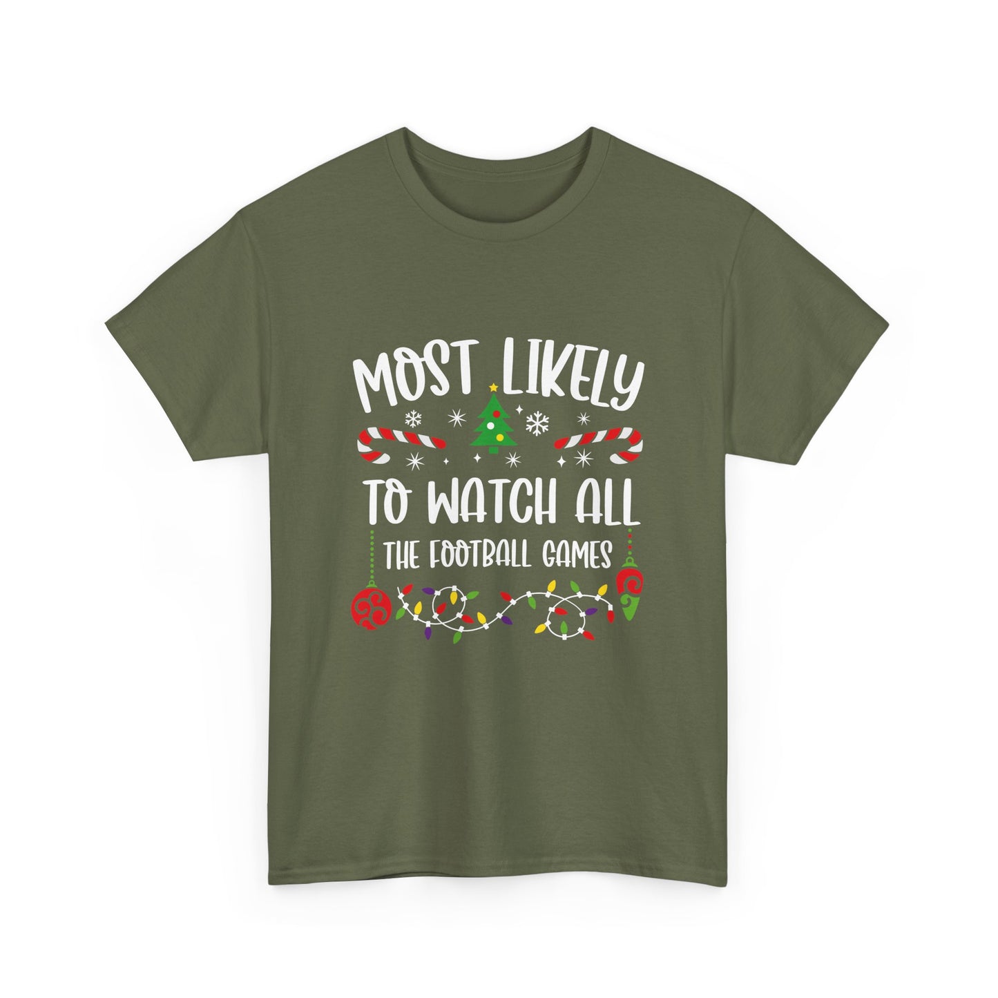 MOST LIKELY TO GROUP T SHIRT Festive Candy Cane Christmas Tee - Resilient Mind Media
