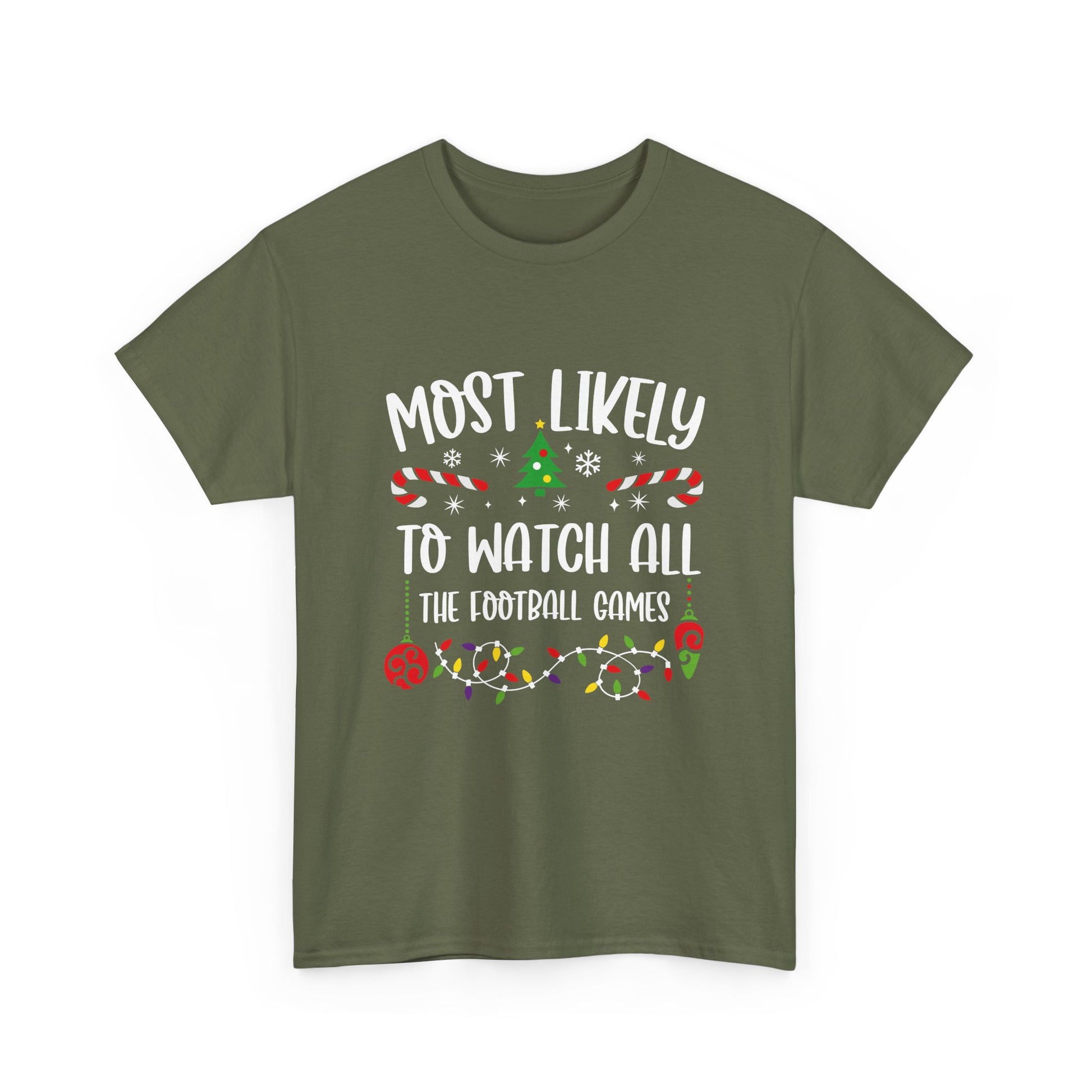 MOST LIKELY TO GROUP T SHIRT Festive Candy Cane Christmas Tee - Resilient Mind Media