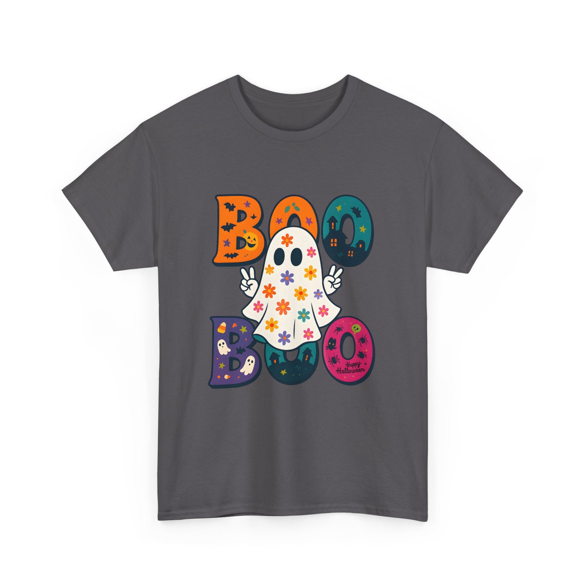 Boo Boo Ghost T-Shirt, Halloween Tee, Unisex Cotton Tee, Cute Halloween Shirt, Spooky Season Apparel, Fall Fashion - Resilient Mind Media