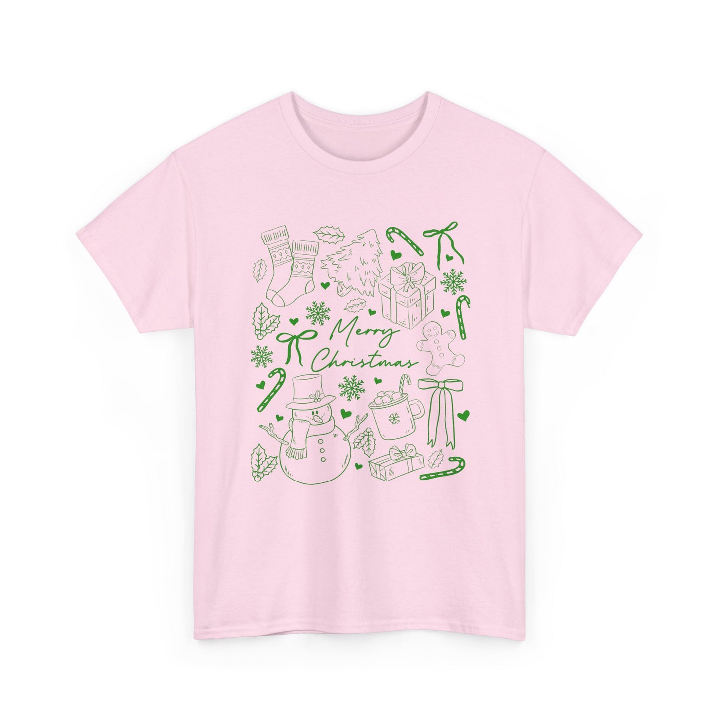 Merry Christmas Unisex Heavy Cotton Tee, Holiday T-Shirt, Christmas Apparel, Gift for Him/Her, Festive Fashion - Resilient Mind Media