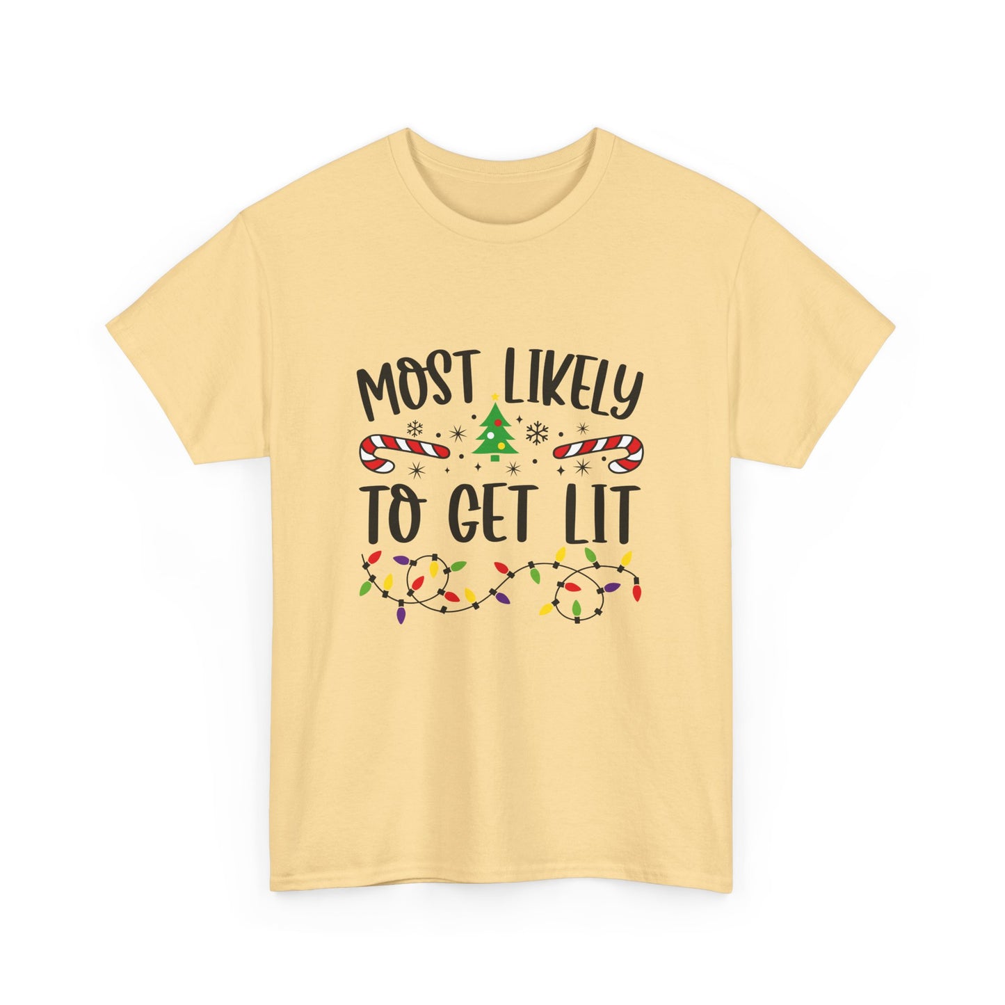 Holiday Humor T-Shirt, Fun Christmas Tee, Gift for Friends, Family Gathering Shirt, Get Lit Tee, Unisex Holiday Apparel - Resilient Mind Media