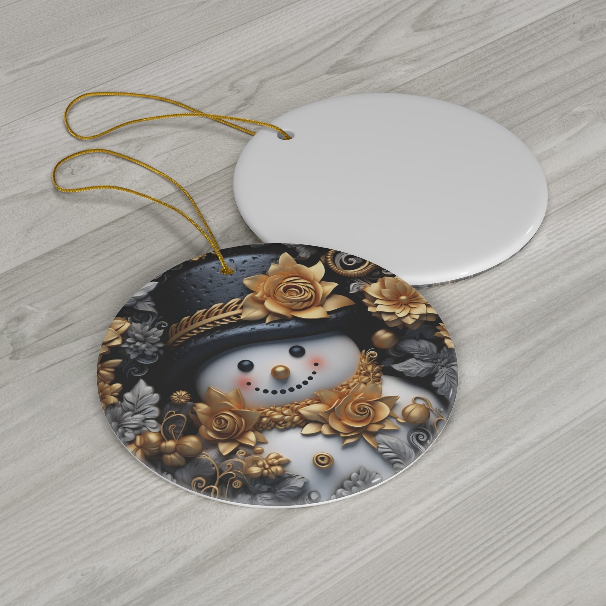 Festive Snowman Ceramic Ornament - Resilient Mind Media