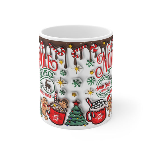 Christmas Hot Chocolate Ceramic Mug - Festive Holiday Design - Resilient Mind Media