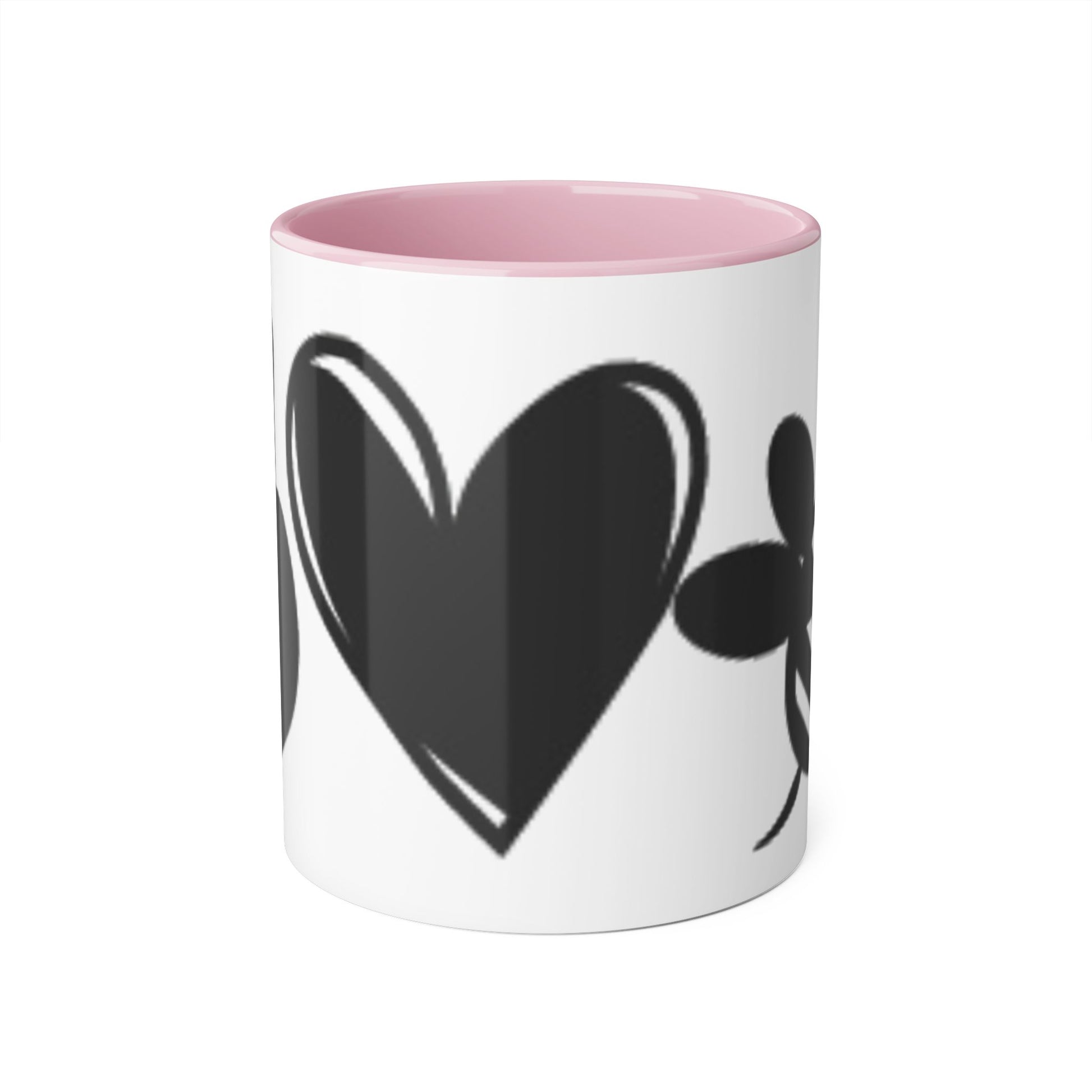 Chic Love Accent Mug - 11oz Black & White Design - Resilient Mind Media