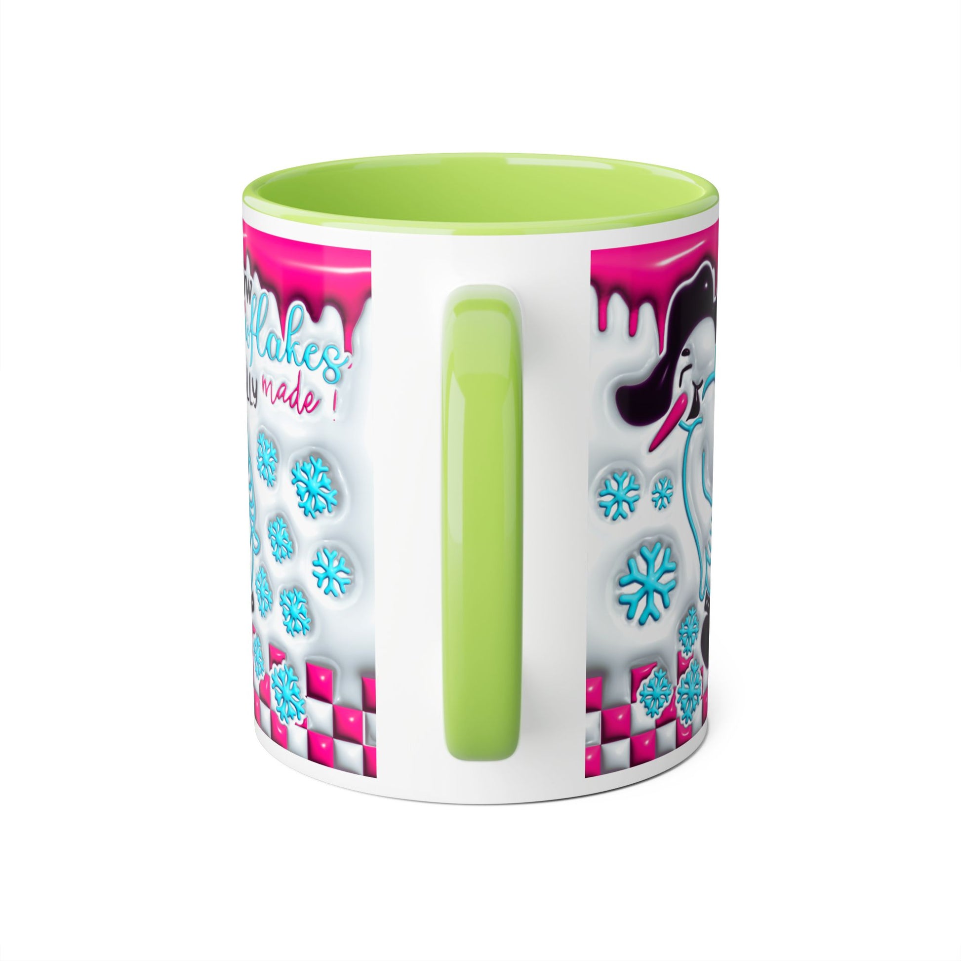 Colorful Winter Themed Accent Mug - 'How Snowflakes Are Really Made!' - Resilient Mind Media