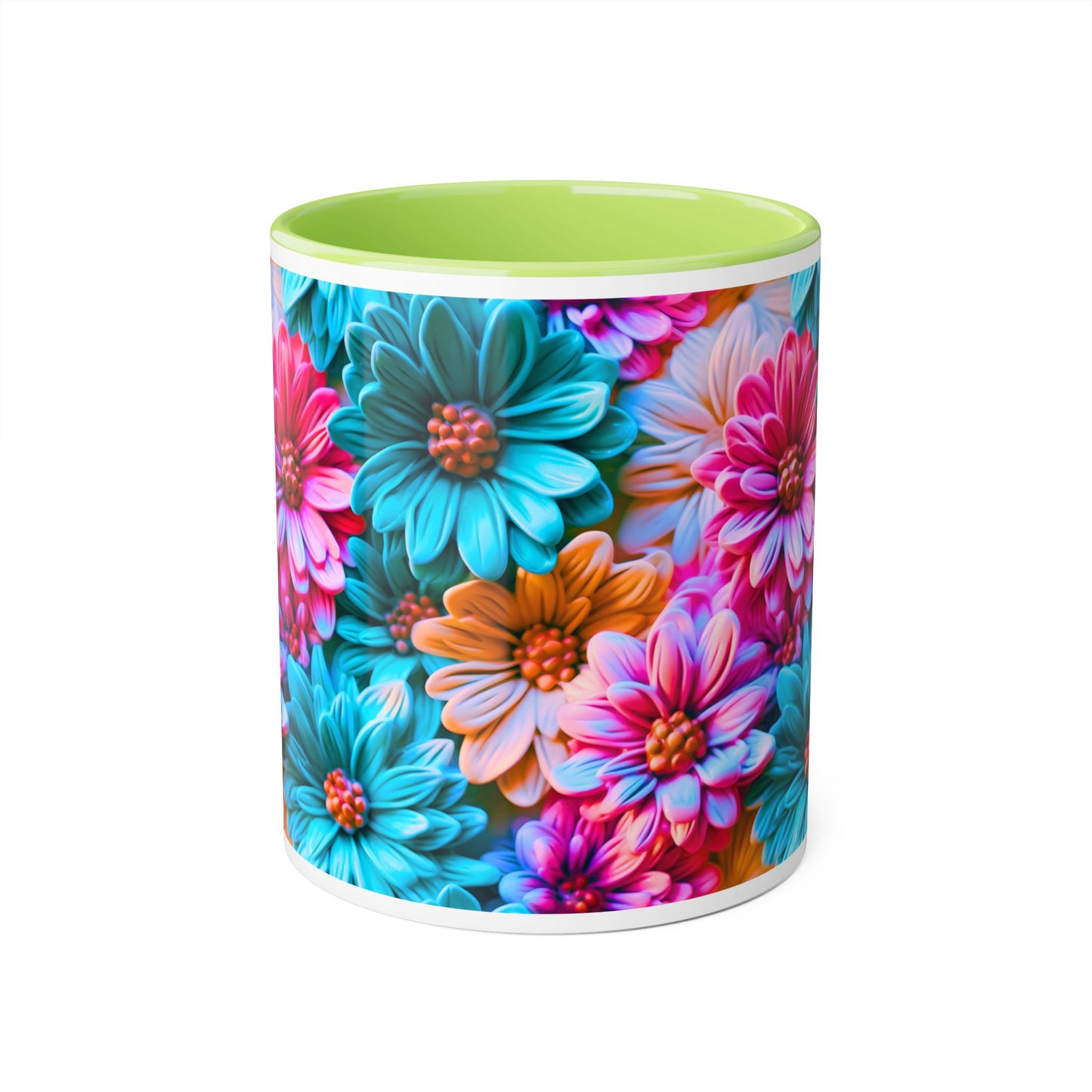 Vibrant Floral Accent Mug - 11oz Coffee Cup for Garden Lovers - Resilient Mind Media