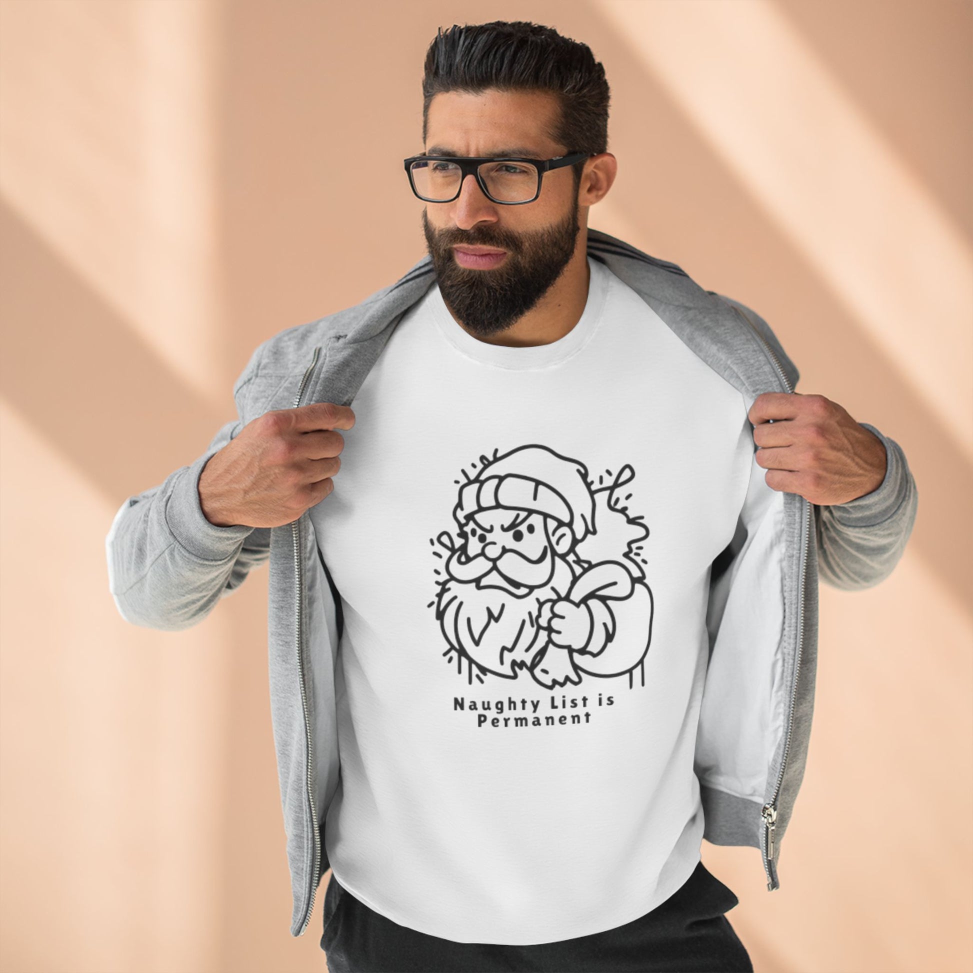 Santa Saying Naughty List Unisex Crewneck Sweatshirt - Resilient Mind Media