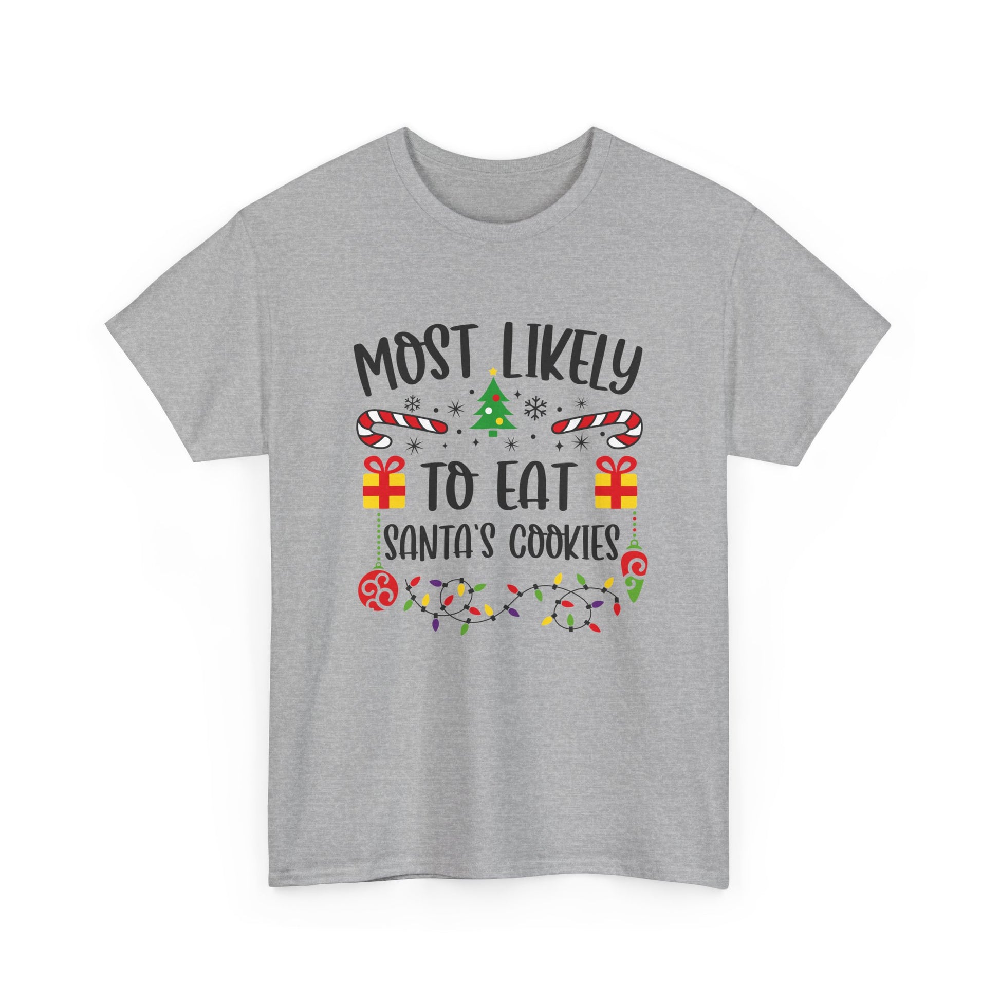 Holiday Graphic Tee - Most Likely to Eat Santa's Cookies, Christmas Shirt, Fun Festive Apparel, Gift for Kids, Family Matching - Resilient Mind Media