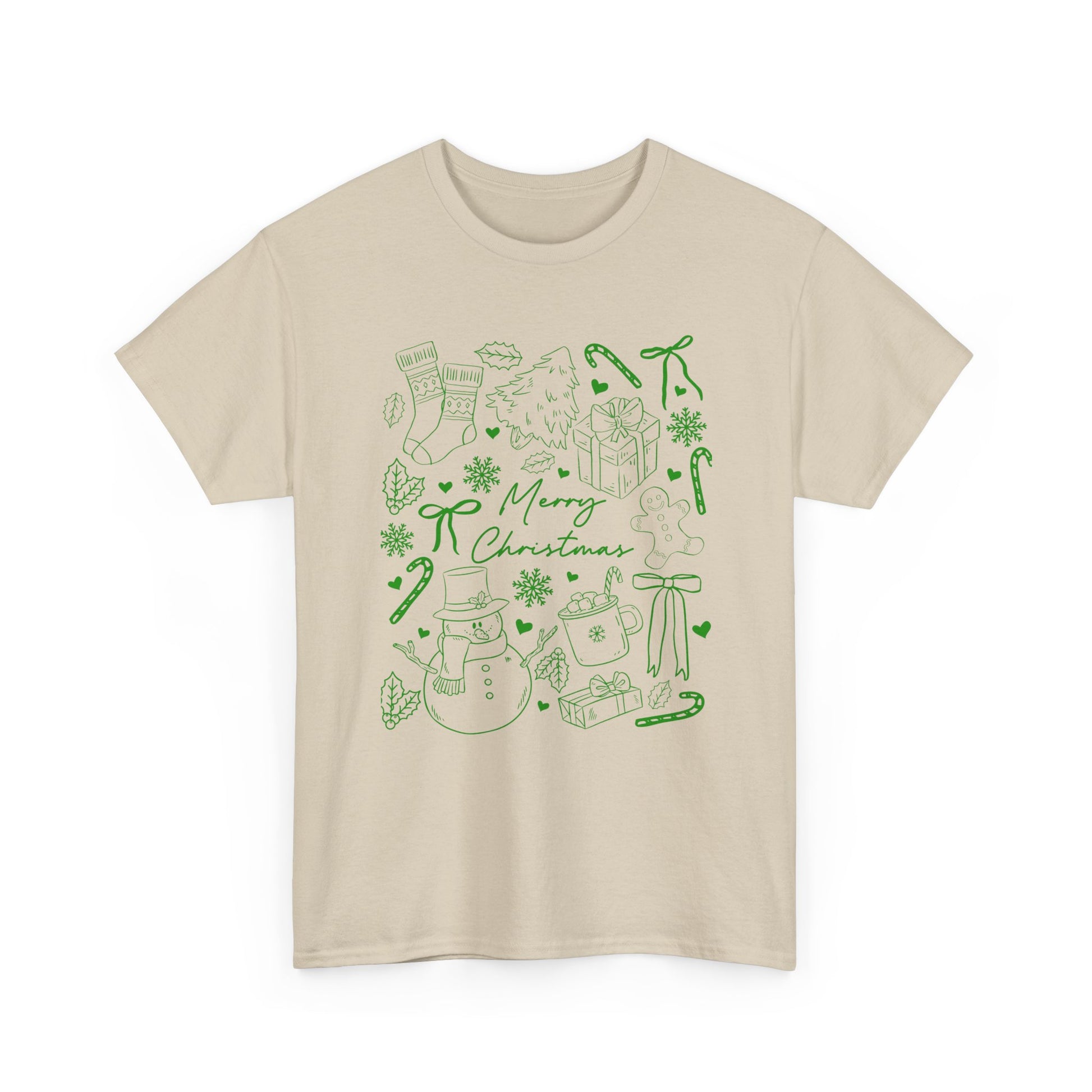 Merry Christmas Unisex Heavy Cotton Tee, Holiday T-Shirt, Christmas Apparel, Gift for Him/Her, Festive Fashion - Resilient Mind Media