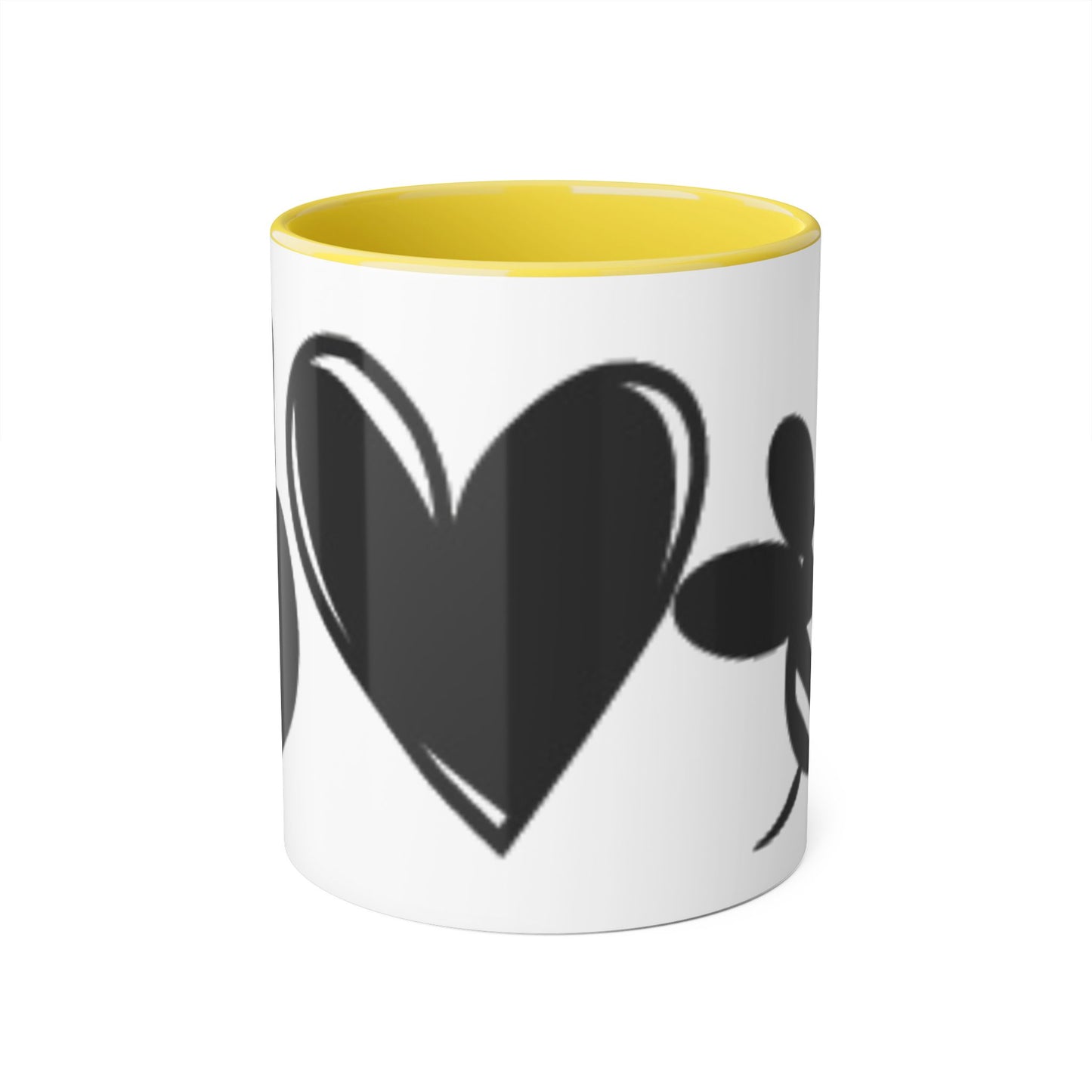 Chic Love Accent Mug - 11oz Black & White Design - Resilient Mind Media