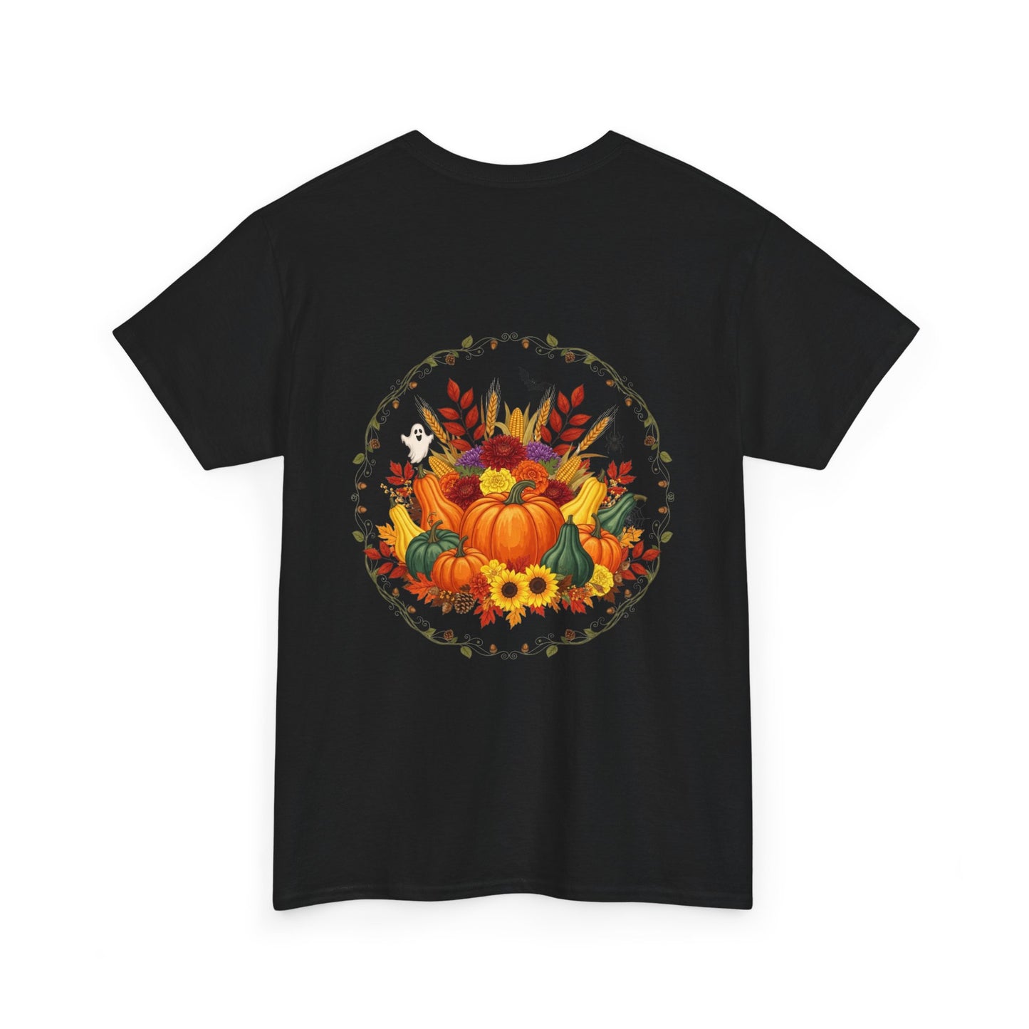 Fall Vibes Unisex Cotton Tee | Cute Autumn Shirt for Thanksgiving, Seasonal Gatherings, Cozy Nights, Harvest Celebrations, Gift