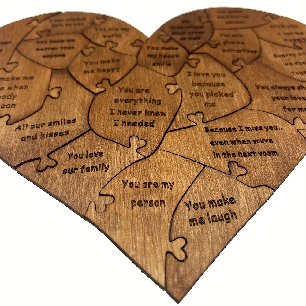 NNETM 20 Reasons Why I Love You Wooden Heart Puzzle-3