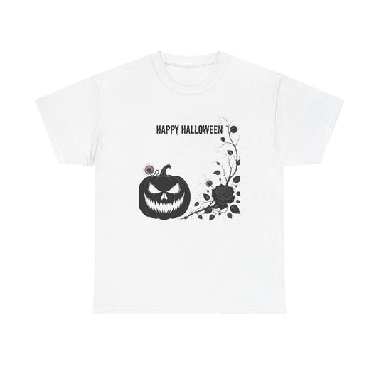 Halloween Unisex Heavy Cotton Tee, Spooky Shirt, Fall Fashion, Pumpkin Shirt, Halloween Celebration, Gothic Tee - Resilient Mind Media