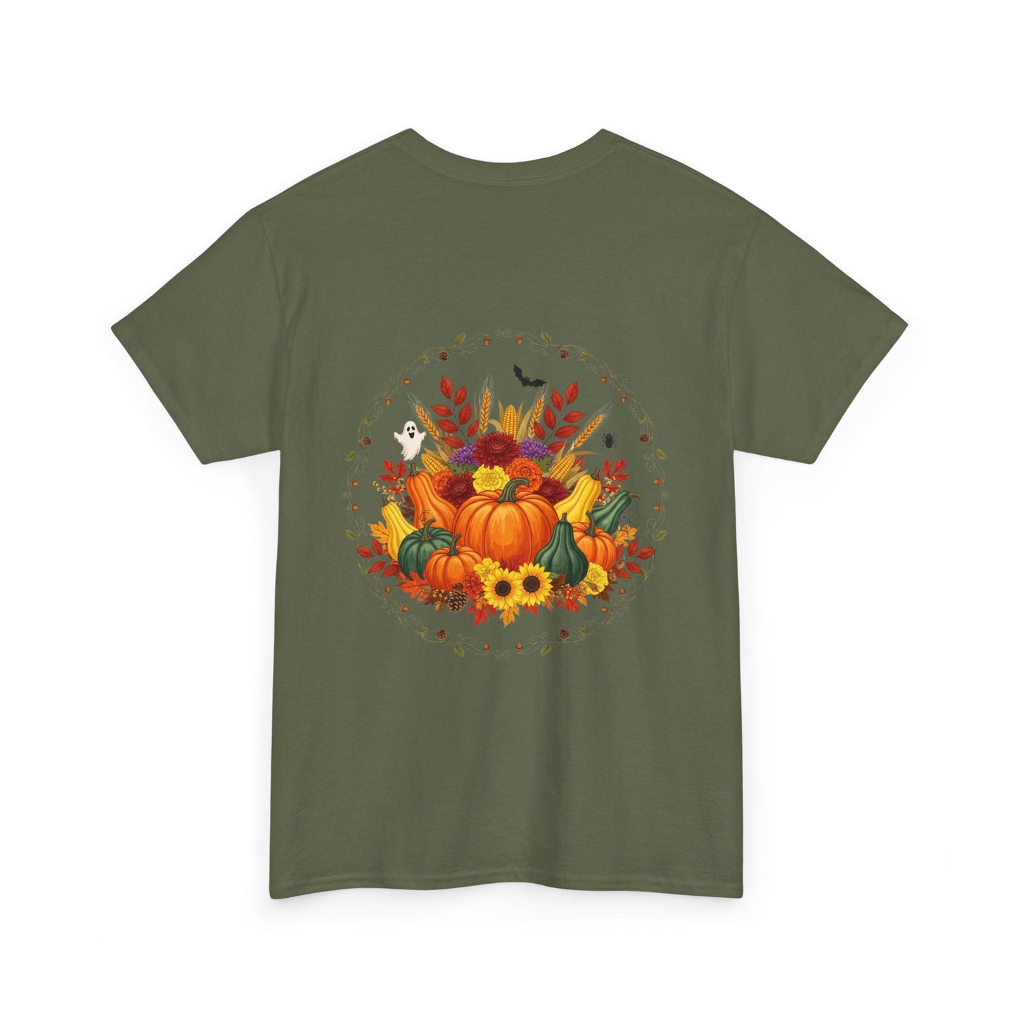 Fall Vibes Unisex Cotton Tee | Cute Autumn Shirt for Thanksgiving, Seasonal Gatherings, Cozy Nights, Harvest Celebrations, Gift