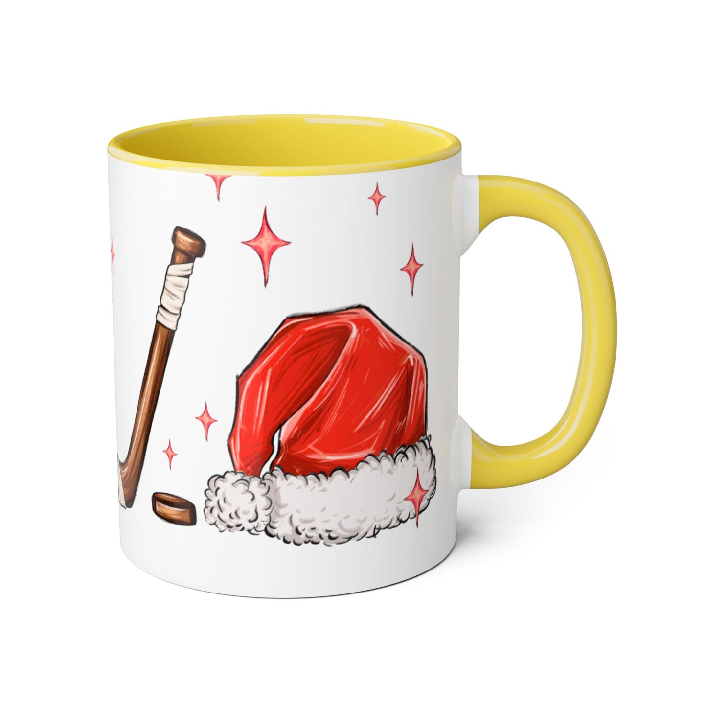 TIS THE SEASON CHRISTMAS HOCKEY Festive Hockey Accent Mug - 11oz Christmas Design - Resilient Mind Media